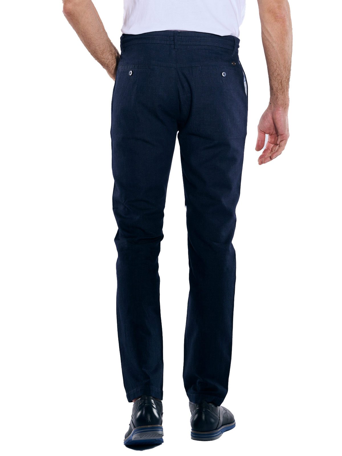 Engbers Chinohose Herren Chino mit Leinenanteil, Marineblau