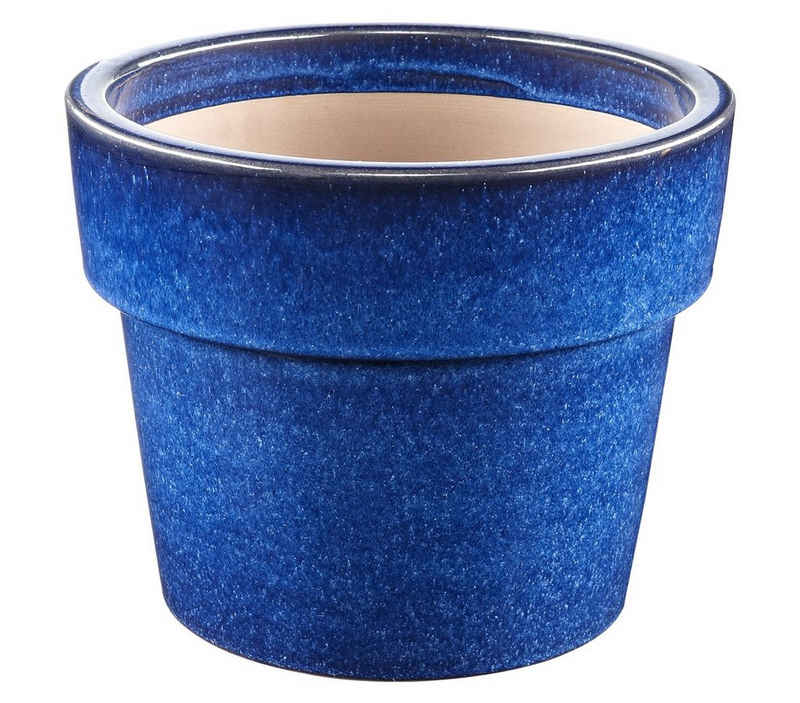 Dehner Blumentopf Keramiktopf, glasiert, blau