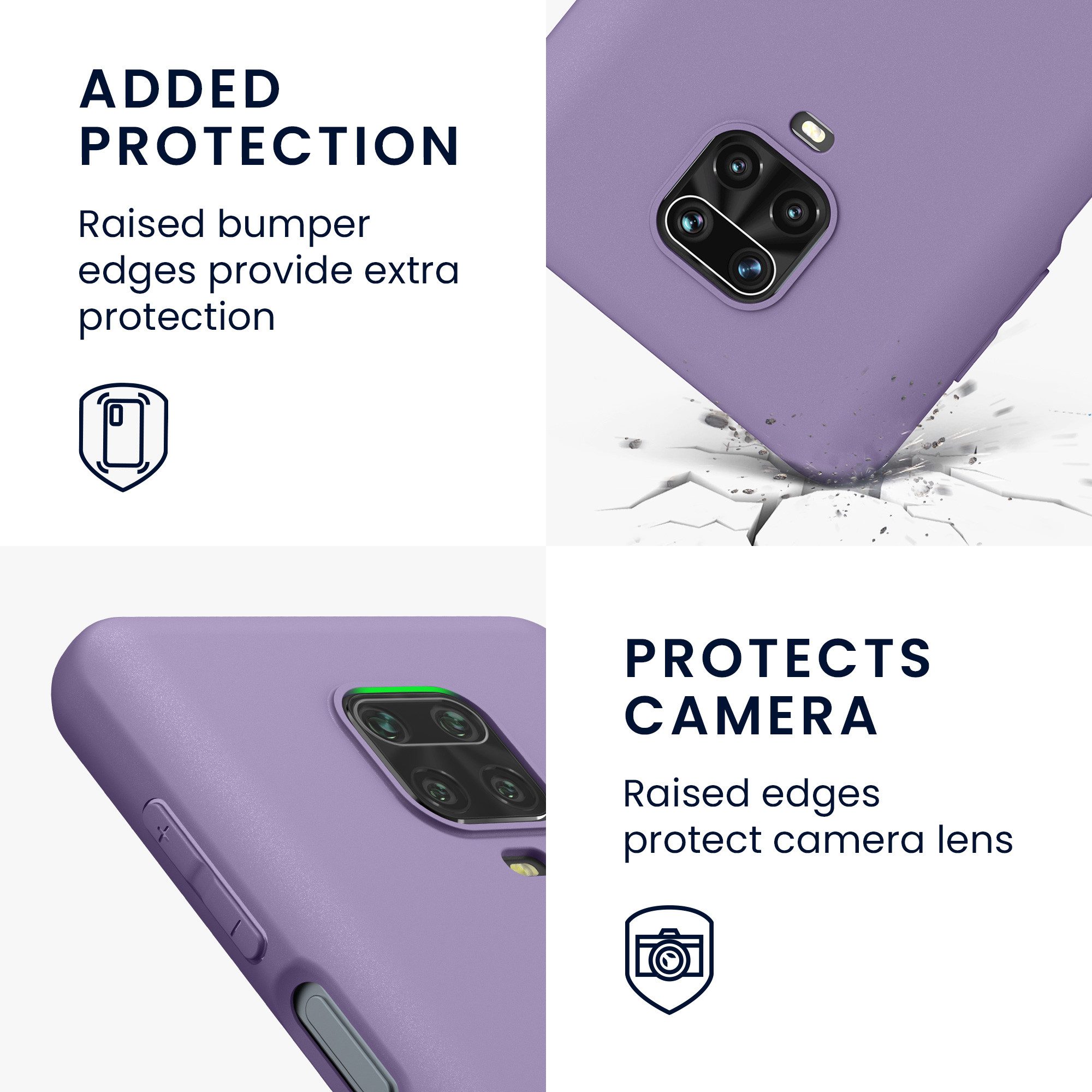 kwmobile Handyhülle Hülle für Xiaomi Redmi Note 9S / 9 Pro / 9 Pro Max, Hülle Silikon - Soft Handyhülle - Handy Case Cover
