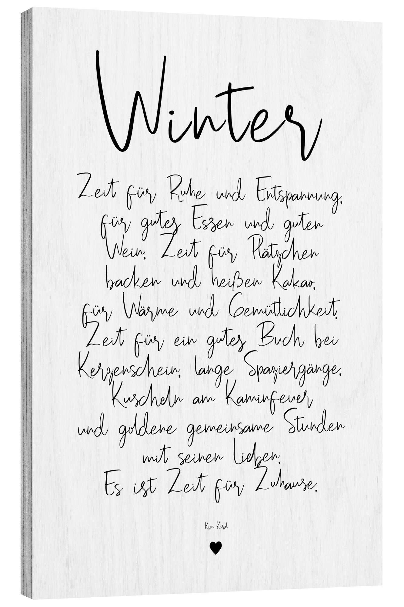 Posterlounge Wandbild Winter - ein Gedicht, Ohkimiko, erhältlich als Poster, Leinwandbild, Wandsticker oder Acrylglasbild