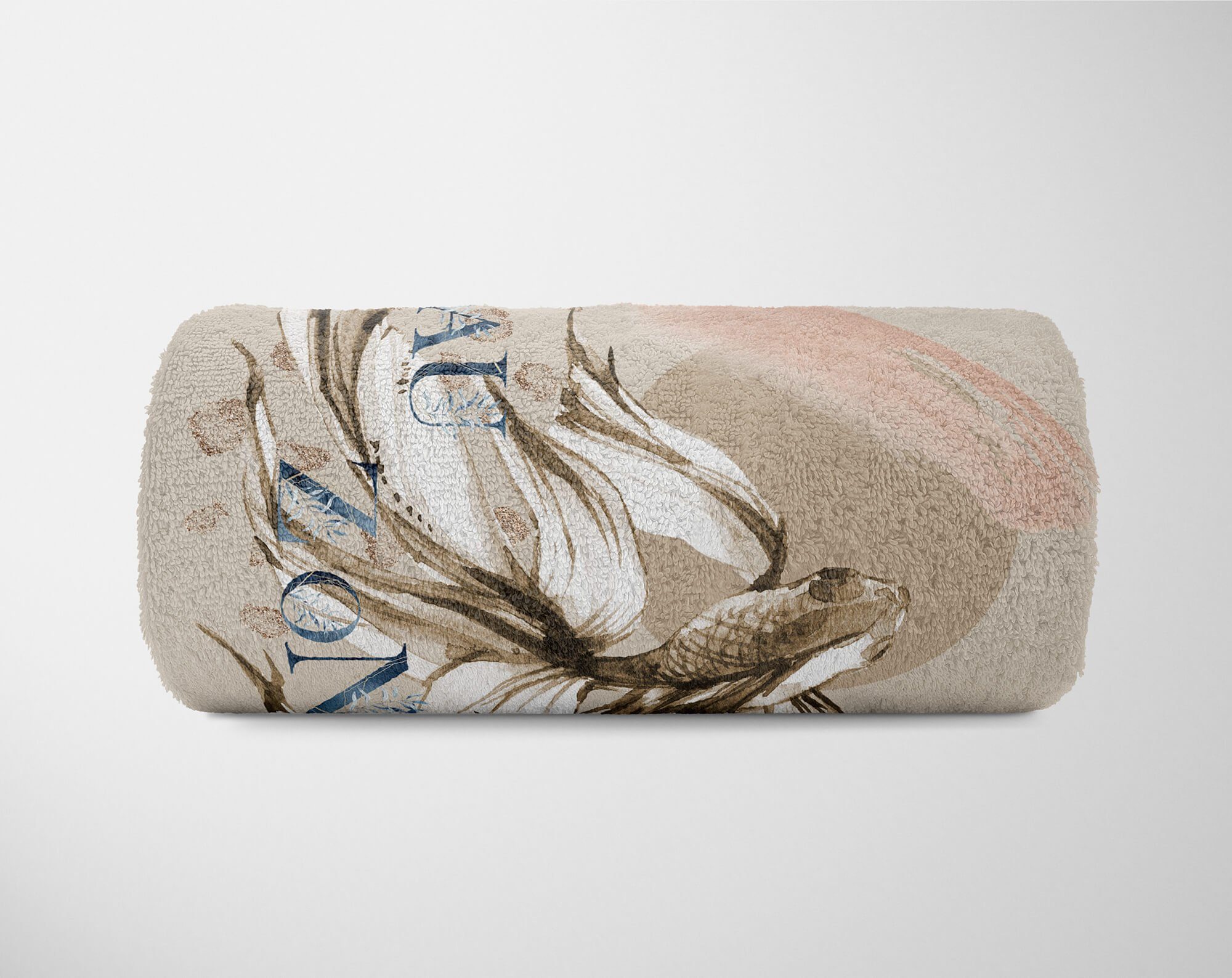 Saunatuch Handtücher Baumwolle-Polyester-Mix Handtuch Kunstvoll Ozean Strandhandtuch (1-St), Sinus Handtuch Kuscheldecke Art Kampffisch Mot, schönes