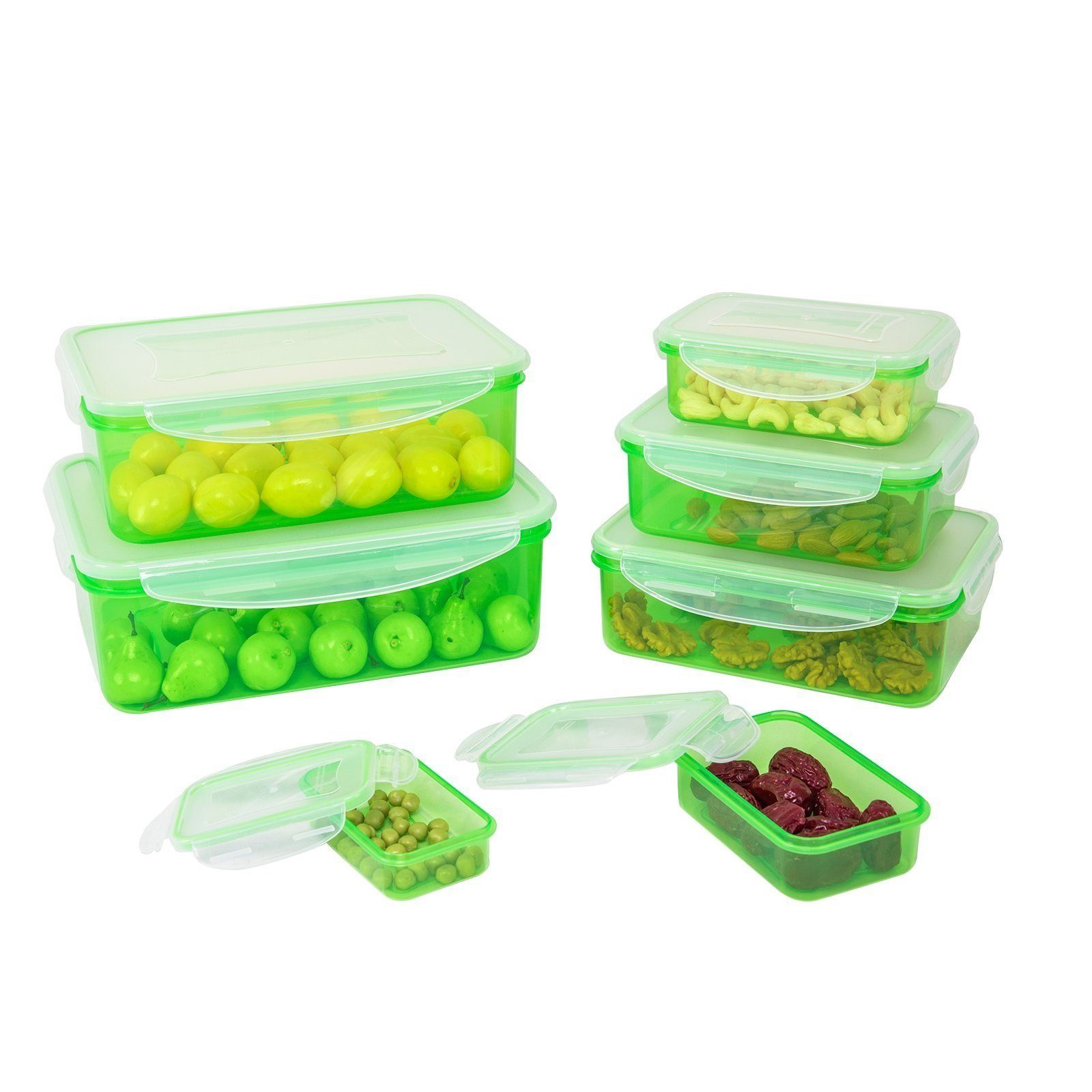 Neuetischkultur Frischhaltedose Frischhaltedosen Grün 14-teiliges Set, Kunststoff, (Set, 14-tlg), Lebensmitteldose