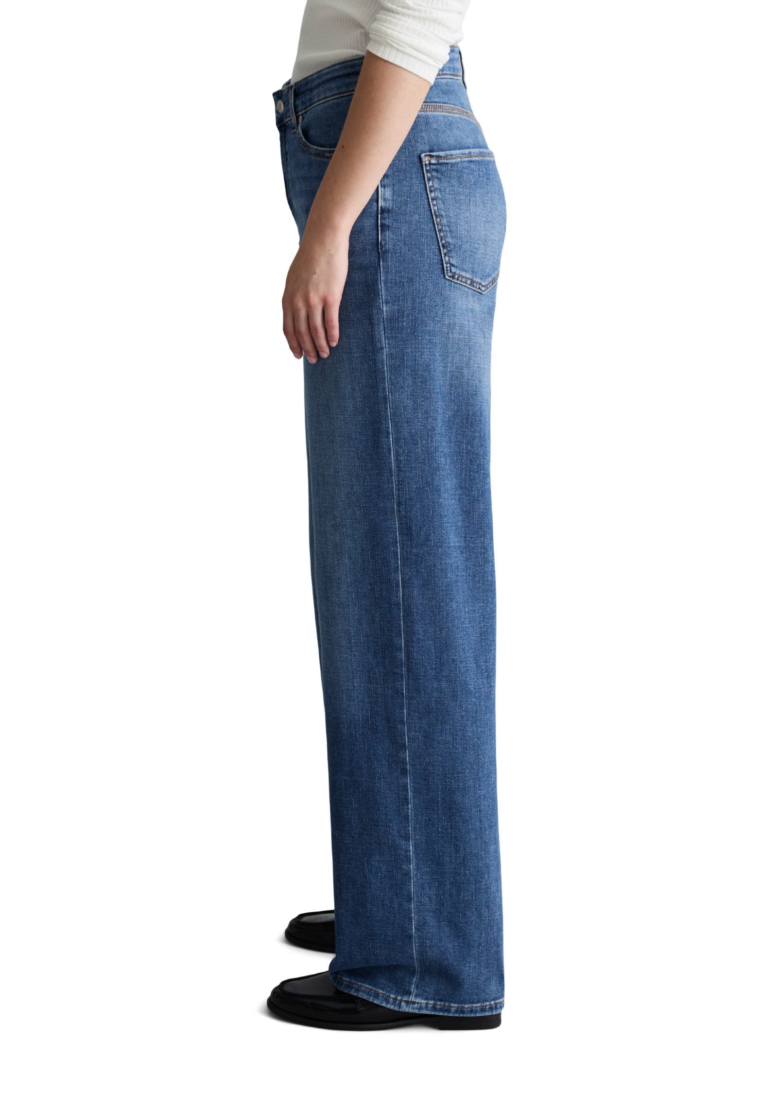 Marc O'Polo DENIM Weite Jeans aus weichem Organic-Cotton-Stretch