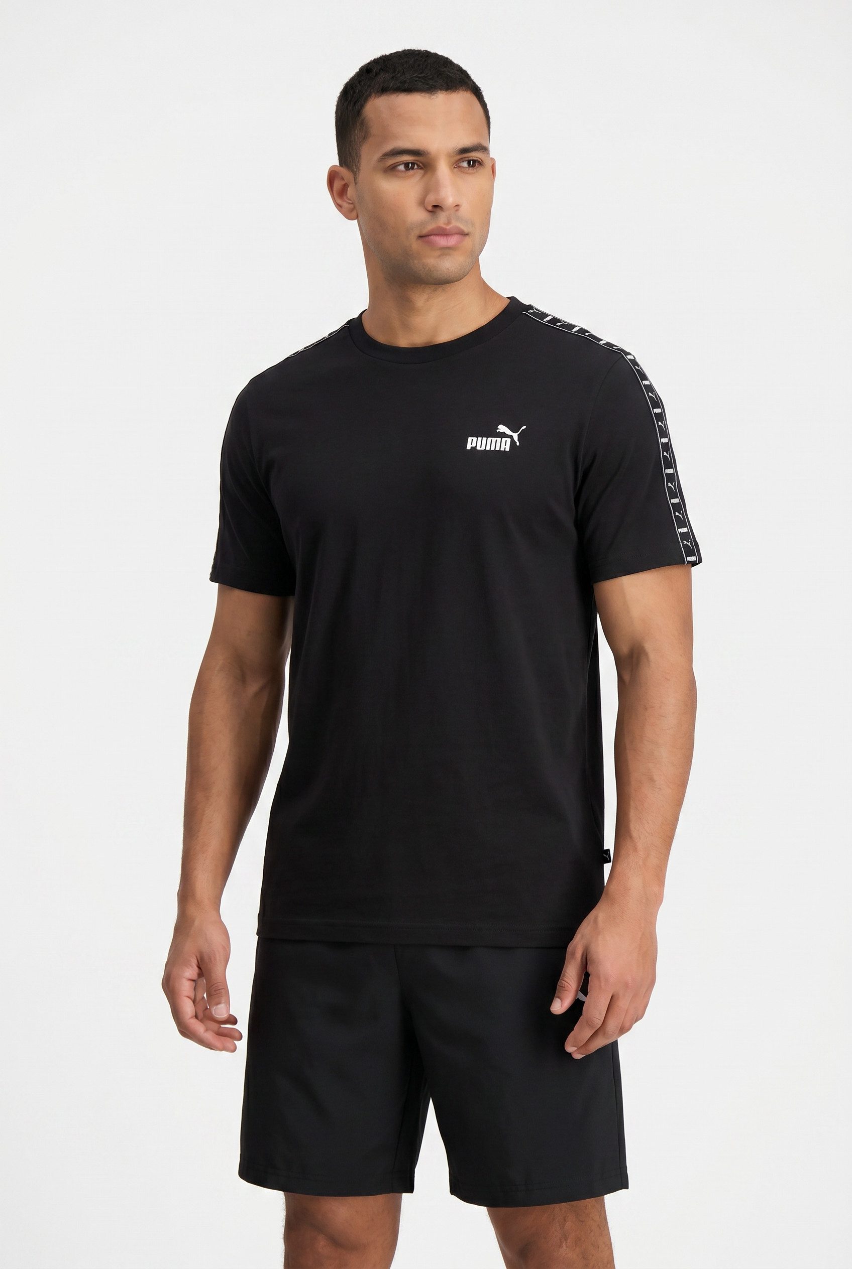 PUMA T-Shirt ESS TAPE TEE sportlicher Stil, Kurzarm, aus Baumwolle