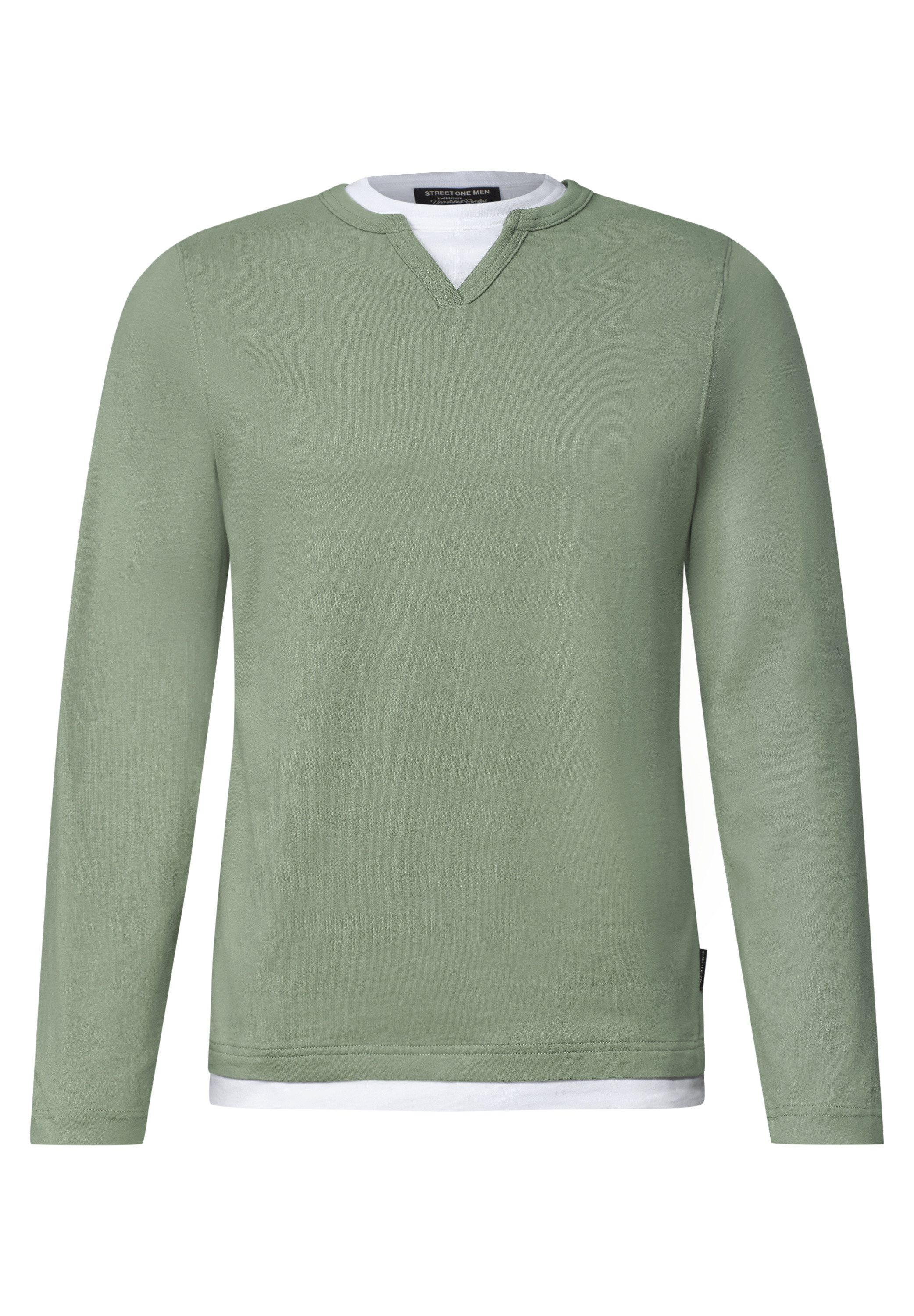 STREET ONE MEN Langarmshirt aus reiner Baumwolle – Bild 4 von 5