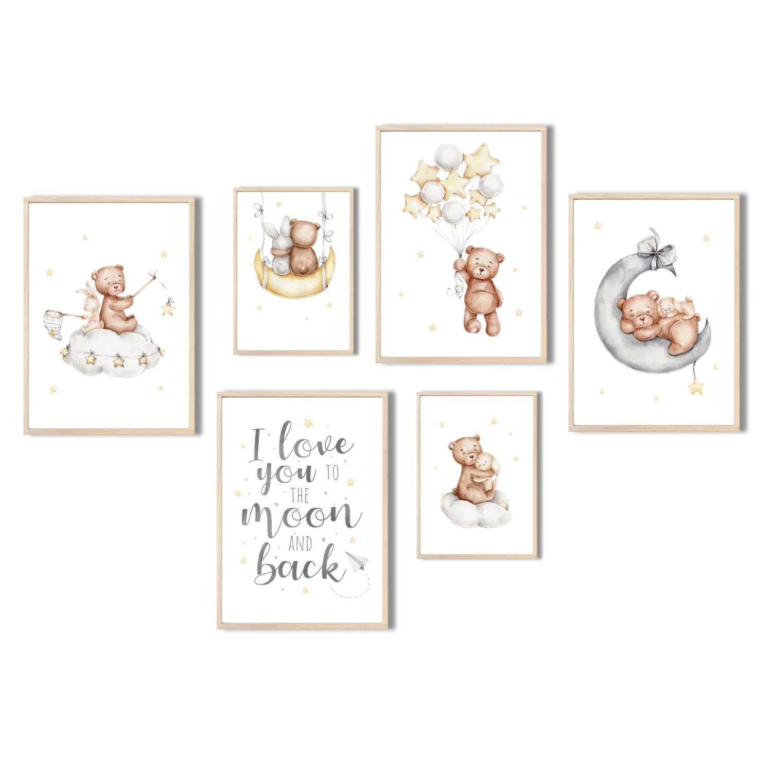 MeinBaby123® Poster Bilder Kinderzimmer, Poster Kinderzimmer Deko, Babyzimmer Deko, Spruch Wandbilder
