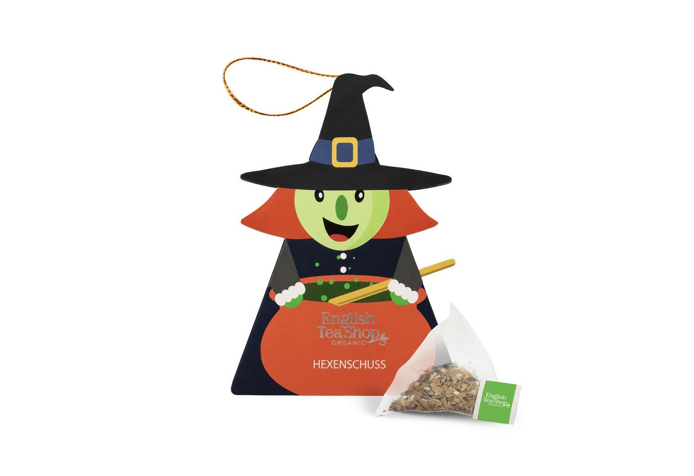 English Tea Shop Tee ETS - Hexe "Hexenschuss", Halloween, BIO Tee, 1 Pyramidenbeutel