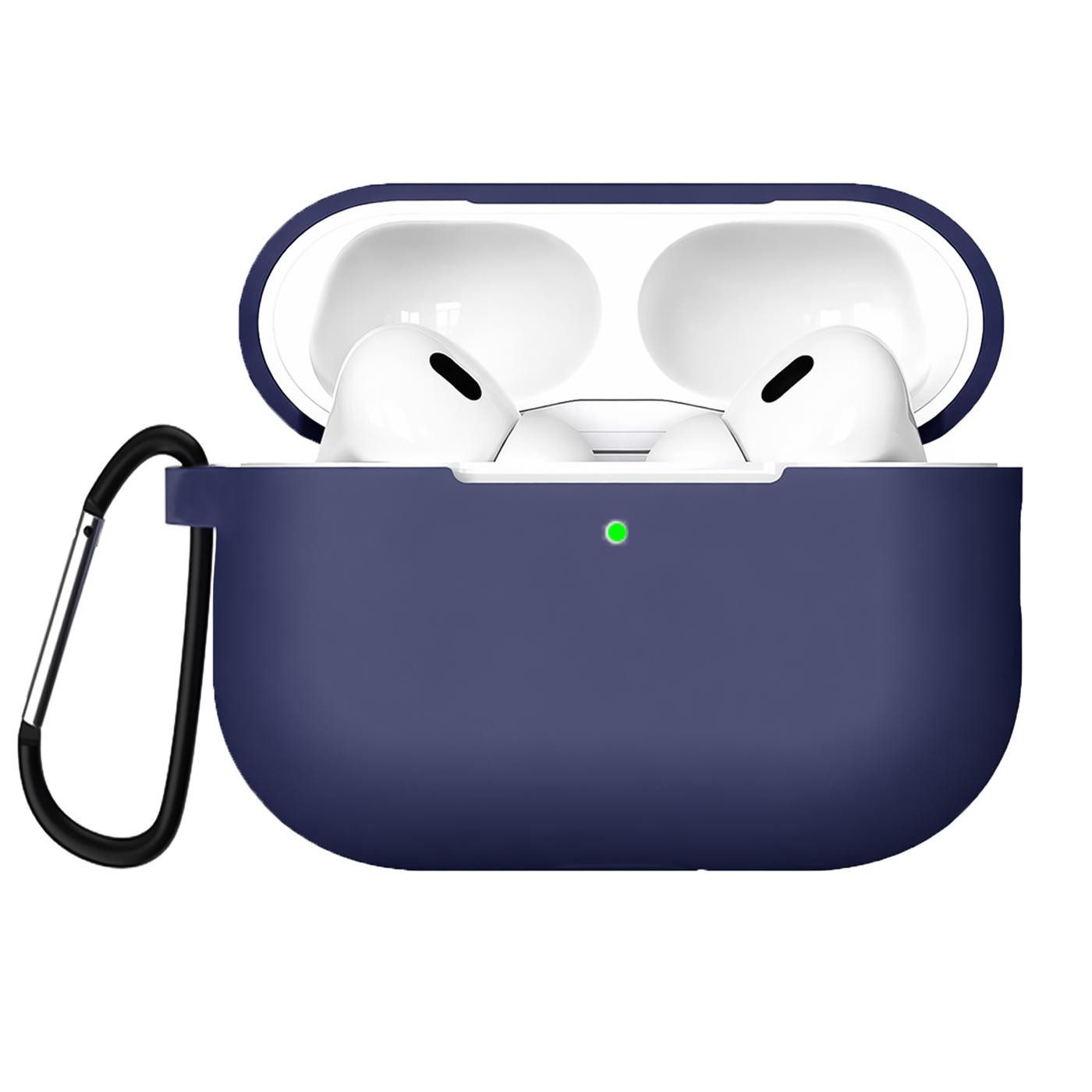CoolGadget Kopfhörer-Schutzhülle Basic Silikon Hülle für AirPods Pro 3 Schutzhülle mit Karabiner, Soft Touch Case, stoßfest, rutschfest, 360° Schutz, kabellos ladbar