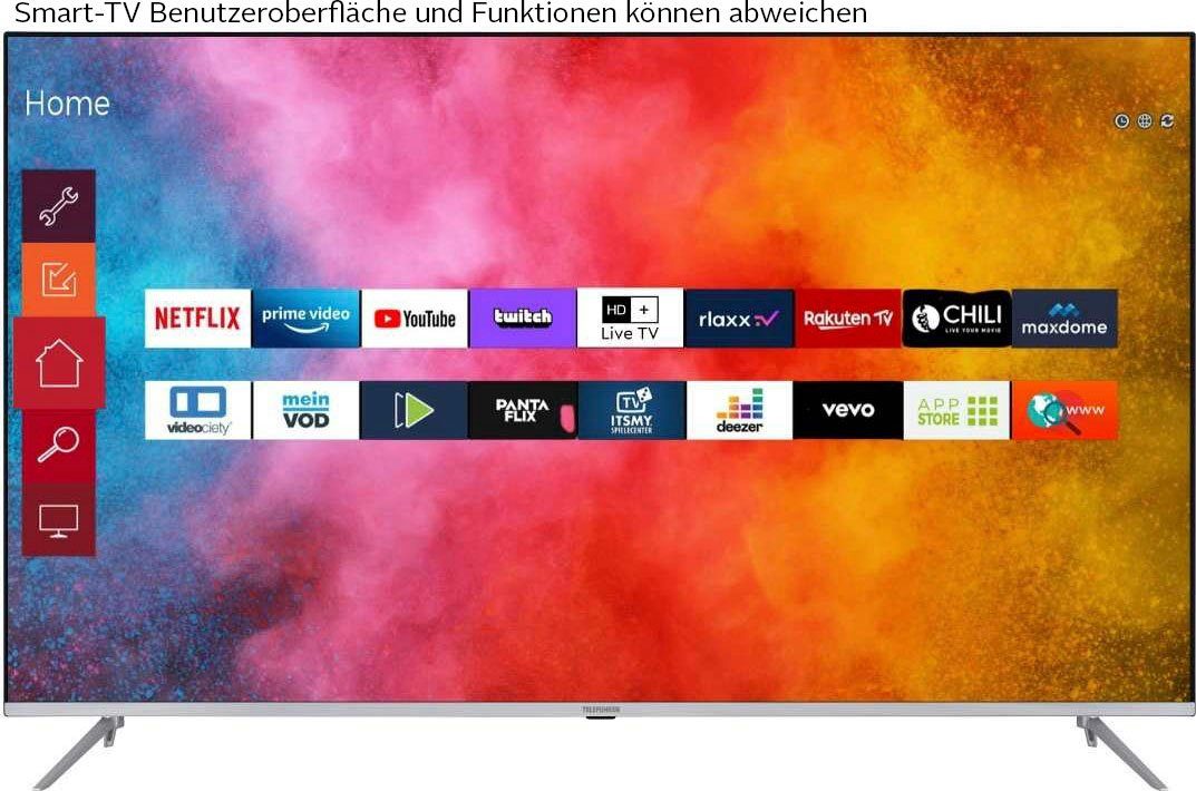 Telefunken D65V850M5CWHI LED-Fernseher Ultra HD, cm/65 (164 4K Smart-TV) Zoll