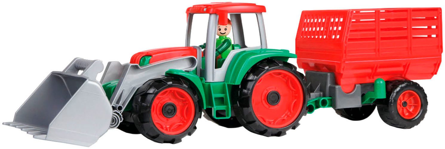Lena® Spielzeug-Traktor Truxx Traktor, mit Heuanhänger; inkl. Spielfigur; Made in Europe