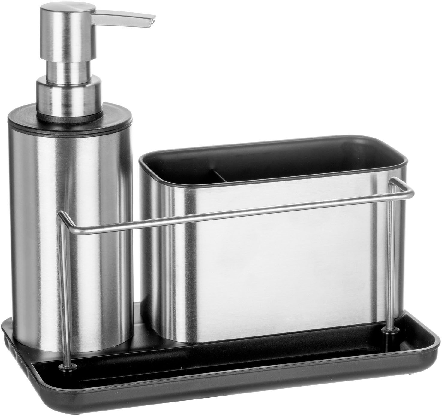 SCHÖNER WOHNEN-Kollektion Küchenorganizer-Set SHIRLEY, (1-tlg), Spülorganizer mit Spülspender aus Edelstahl – Bild 3 von 5
