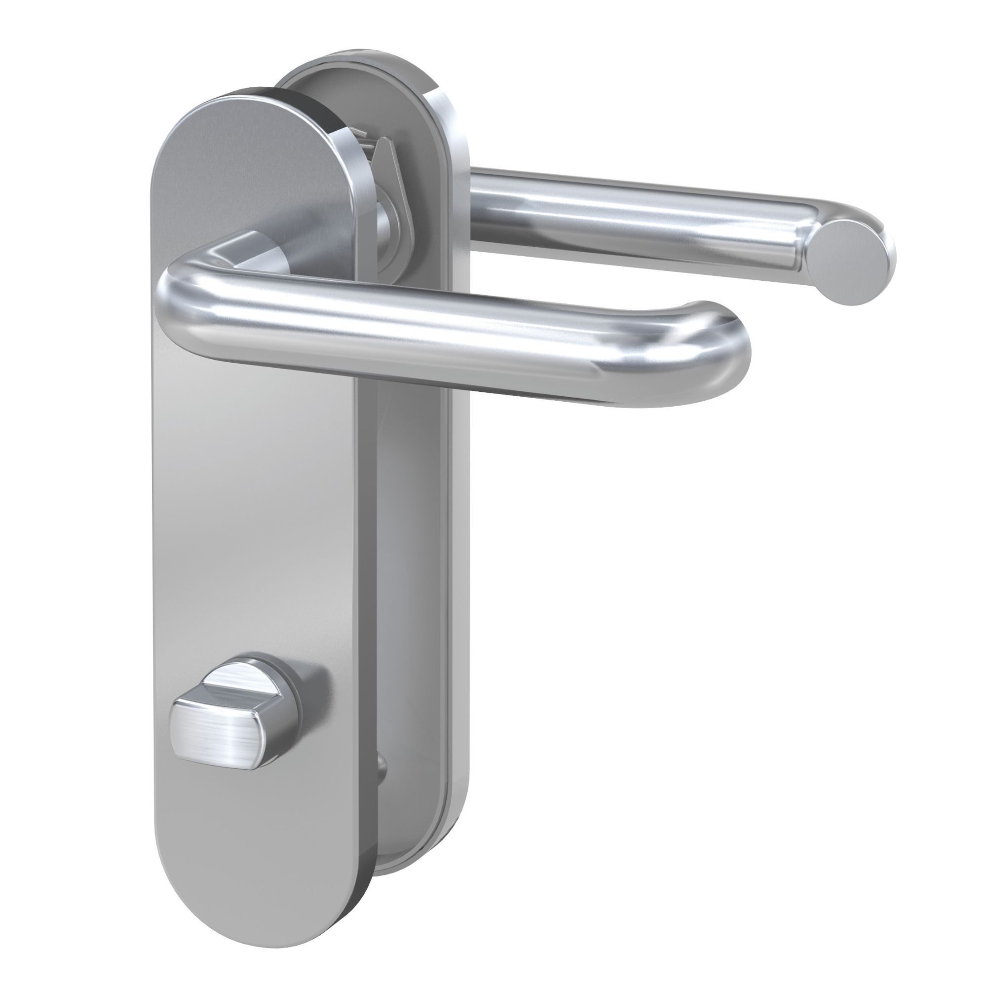 Türbeschlag Kurzschild-Garnitur 72/8 mm, Edelstahl Türbeschlag