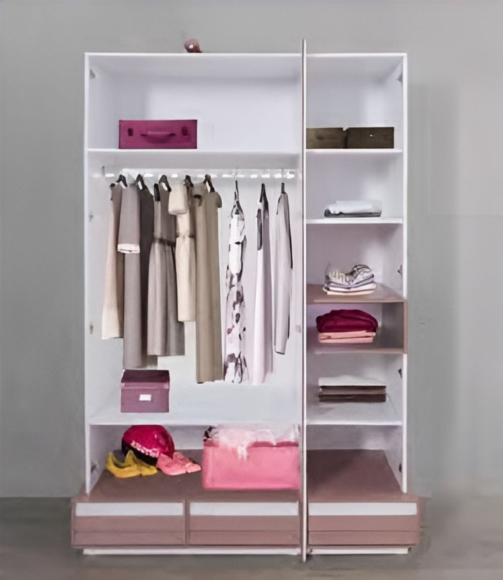 Xlmoebel Kleiderschrank Jugend Kleiderschrank in zweifarbiger günstig online kaufen