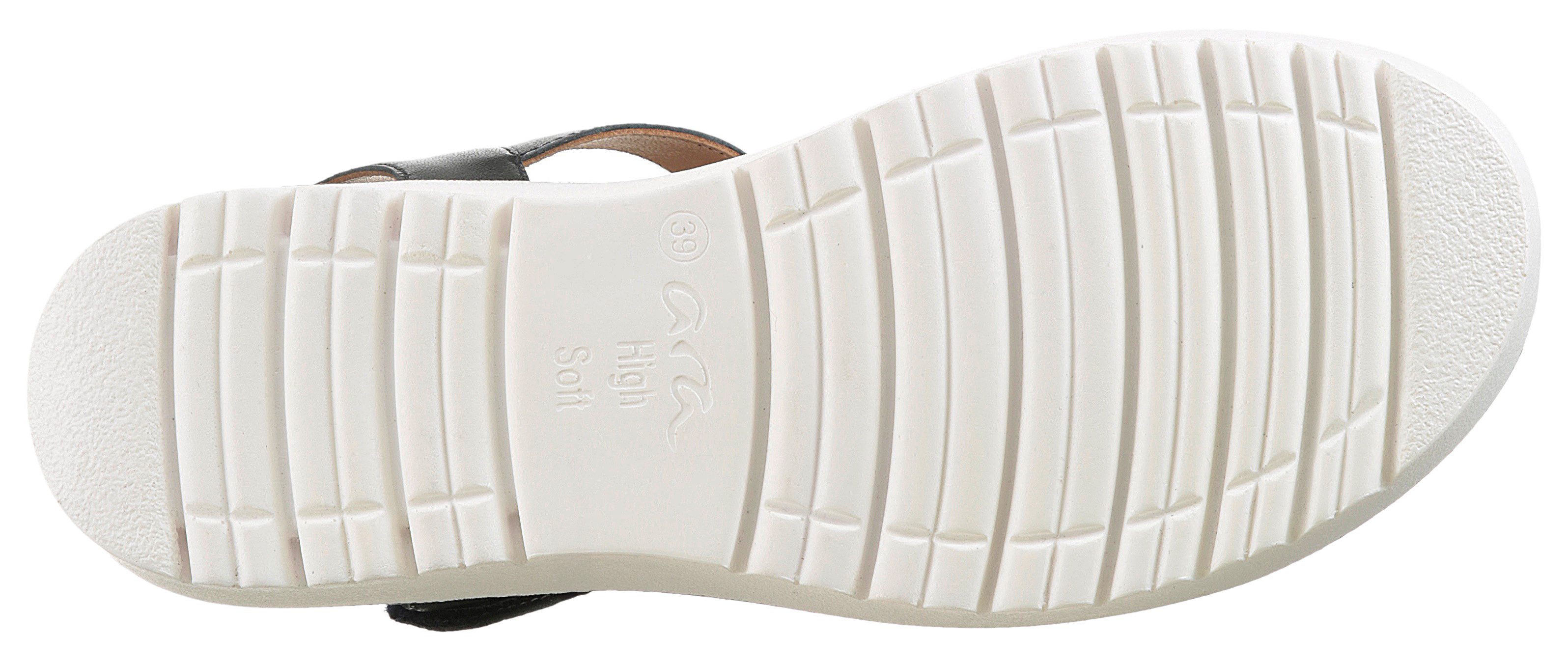 Ara BILBAO Keilsandalette, Sommerschuh, Sandale, Keilabsatz, Klett, Weite G (weit)