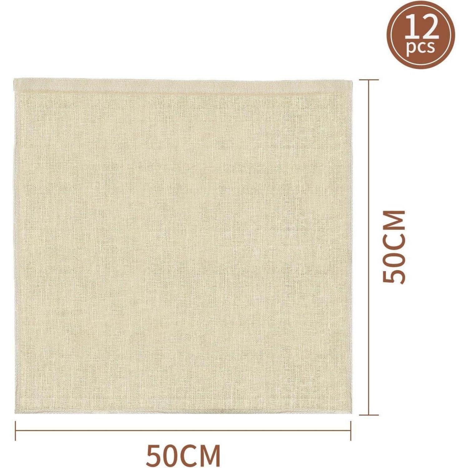 LuxusKollektion Passiersieb Passiertuch Käsetuch Cheesecloth Baumwolle 50x50cm 12 Stück, Textil, (12-St) – Bild 2 von 5