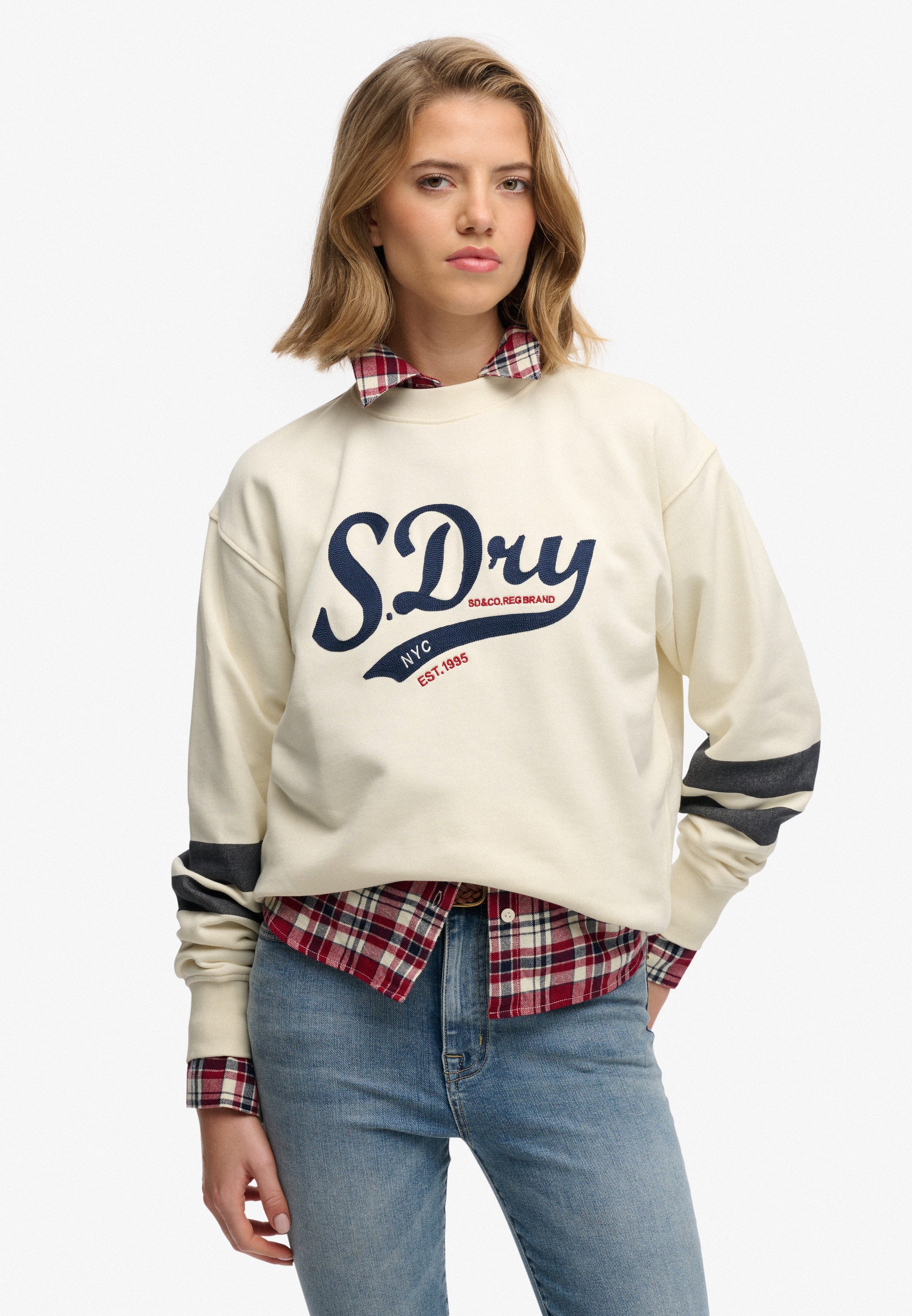 Superdry Sweatshirt VARSITY SCRIPT LOOSE CREW