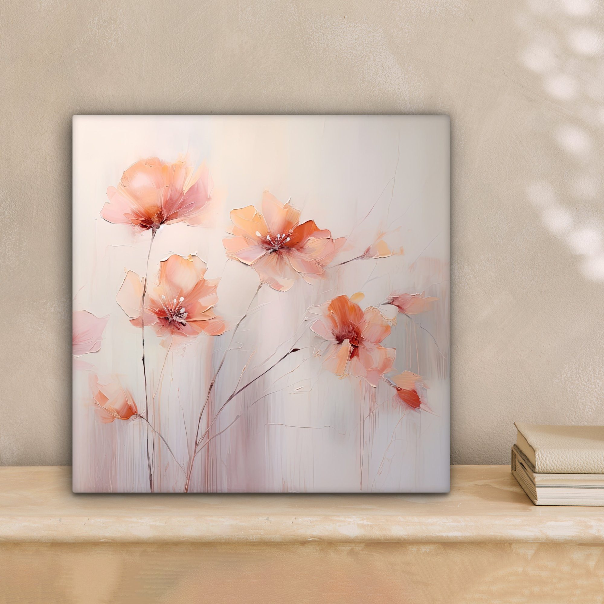 OneMillionCanvasses® Leinwandbild Mohn - Blumen - Kunst - Abstrakt - Aquare günstig online kaufen