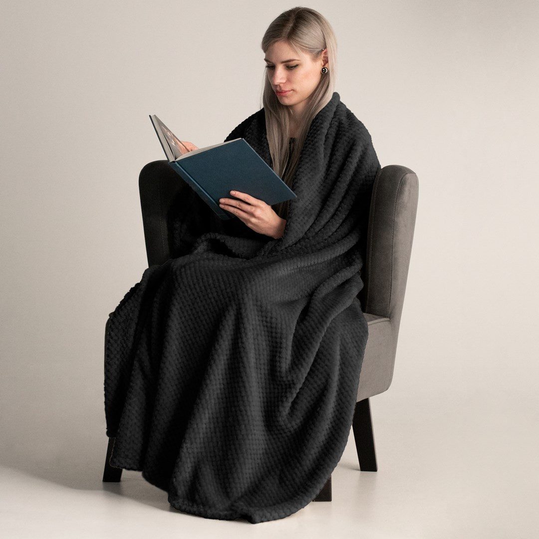 texpot Tagesdecke Kuscheldecke Fleece kuschelig weich