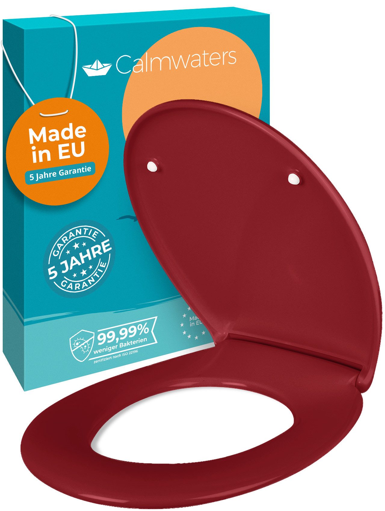 Calmwaters WC-Sitz Original, Premium, Made in EU, Absenkautomatik, bis 250 kg, Abnehmbar, 26LP6209