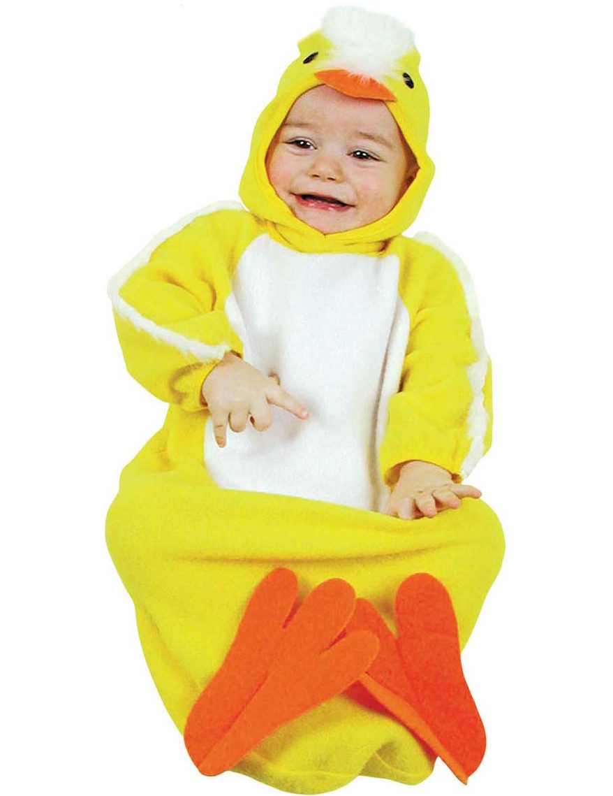 Kostüm Küken Babykostüm gelb-weiss