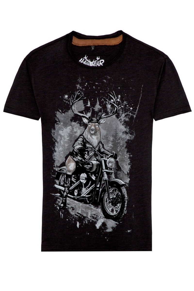 Hangowear Trachtenshirt Trachtenshirt Herren - GUSTAV - schwarz günstig online kaufen