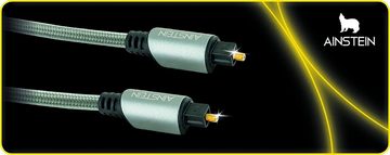 Schwaiger Ainstein Premium Lichtwellenleiter Anschlusskabel 2xTOSLINK Stecker 1m Audio- & Video-Kabel