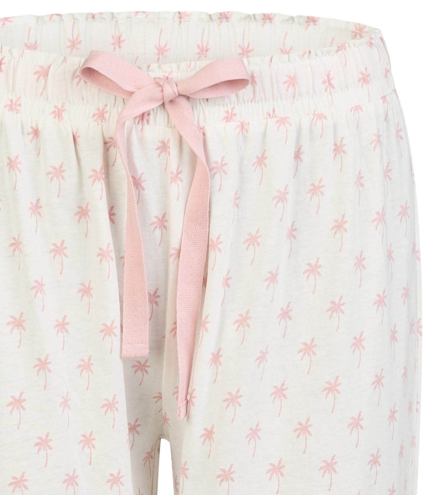 By Louise Pyjamahose Lace Luxury (1-tlg., 1-teilig) Damen Schlafhose Pyjamahose Caprihose Baumwolle