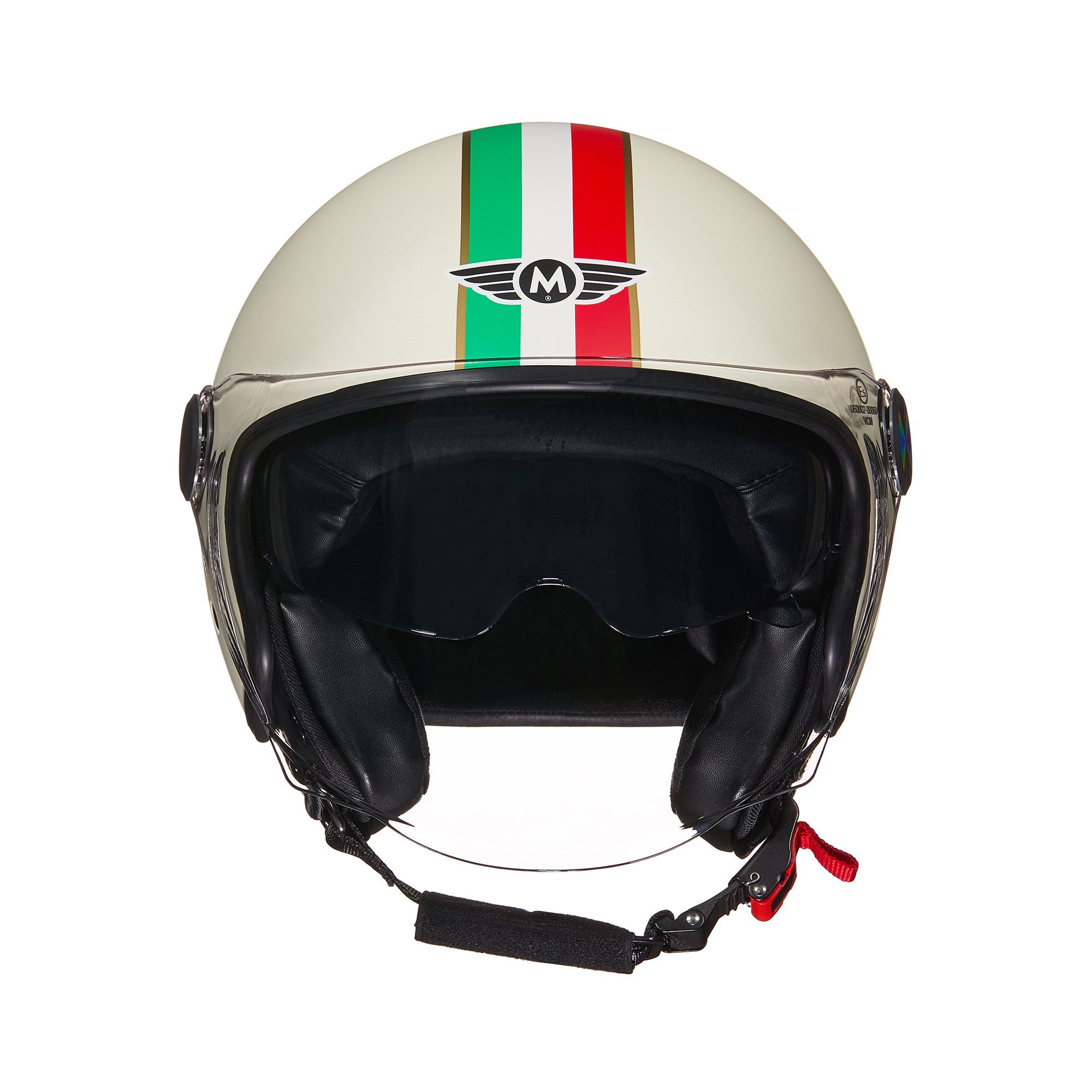 MOTO HELMETS Motorradhelm Integralhelm Motorrad Full Helm AV-63 Italia, Für Motorrad und Roller, Schnellverschluss, Sonnenvisier, nur 1050g
