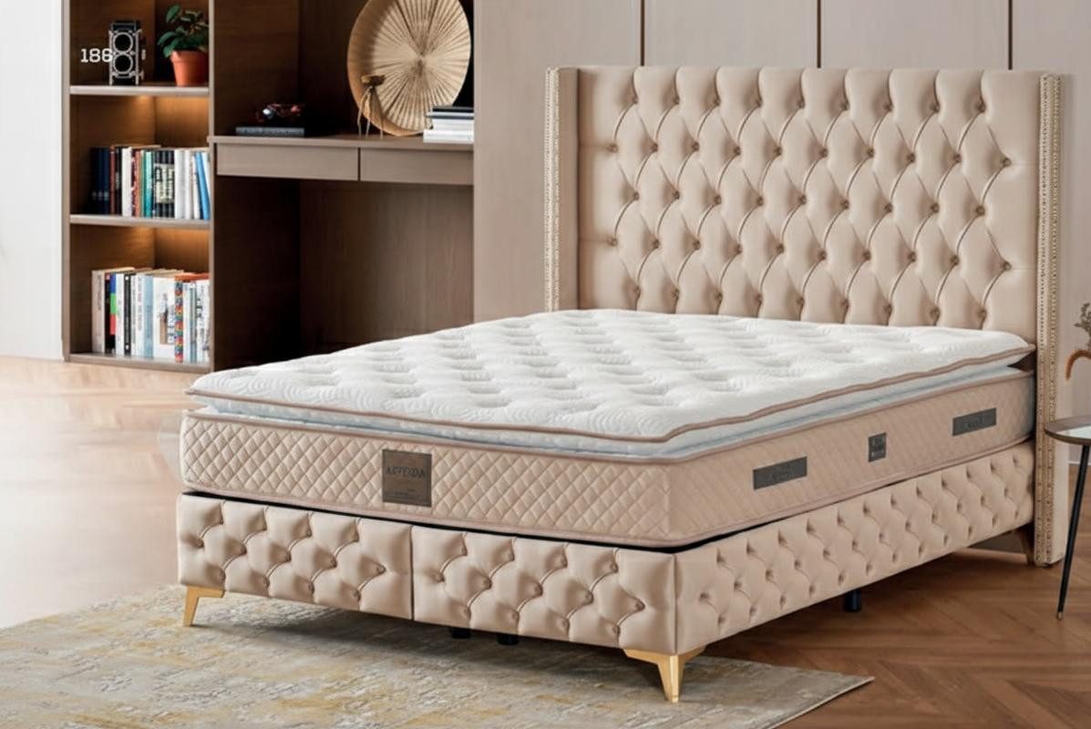 JVmoebel Polsterbett Hochwertiges Designer Polsterbett Exklusives Schlafbett Doppelbett, Made in Europa