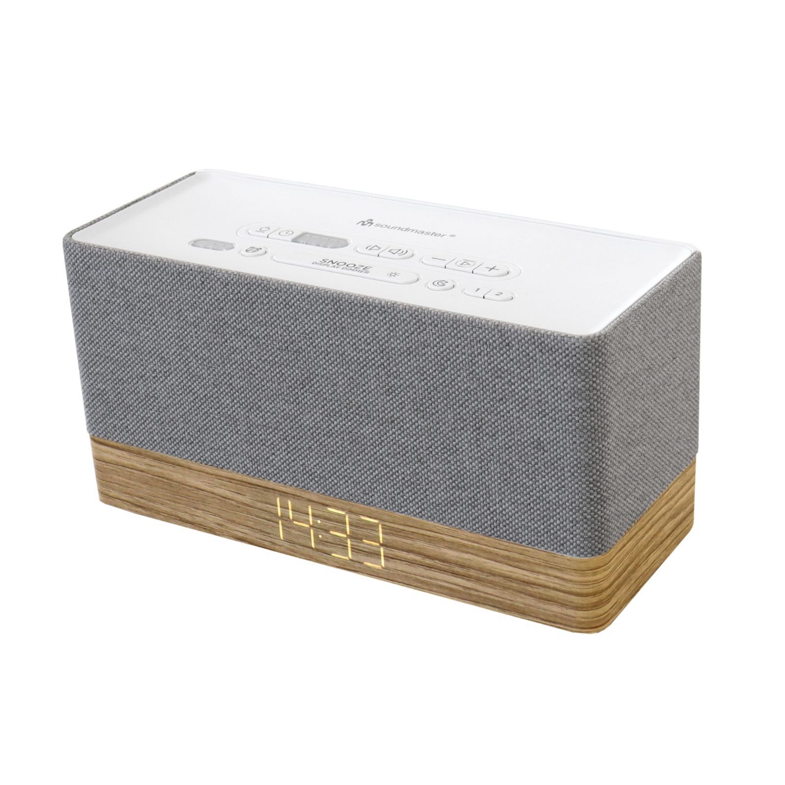 Soundmaster UR630WE Радиочасы Bluetooth Laden Gangreserve AUX-IN USB-Laden Uhrenradio (UKW-PLL, 6 W, Radio, Bluetooth, USB-Ladebuchse, Weckfunktion)