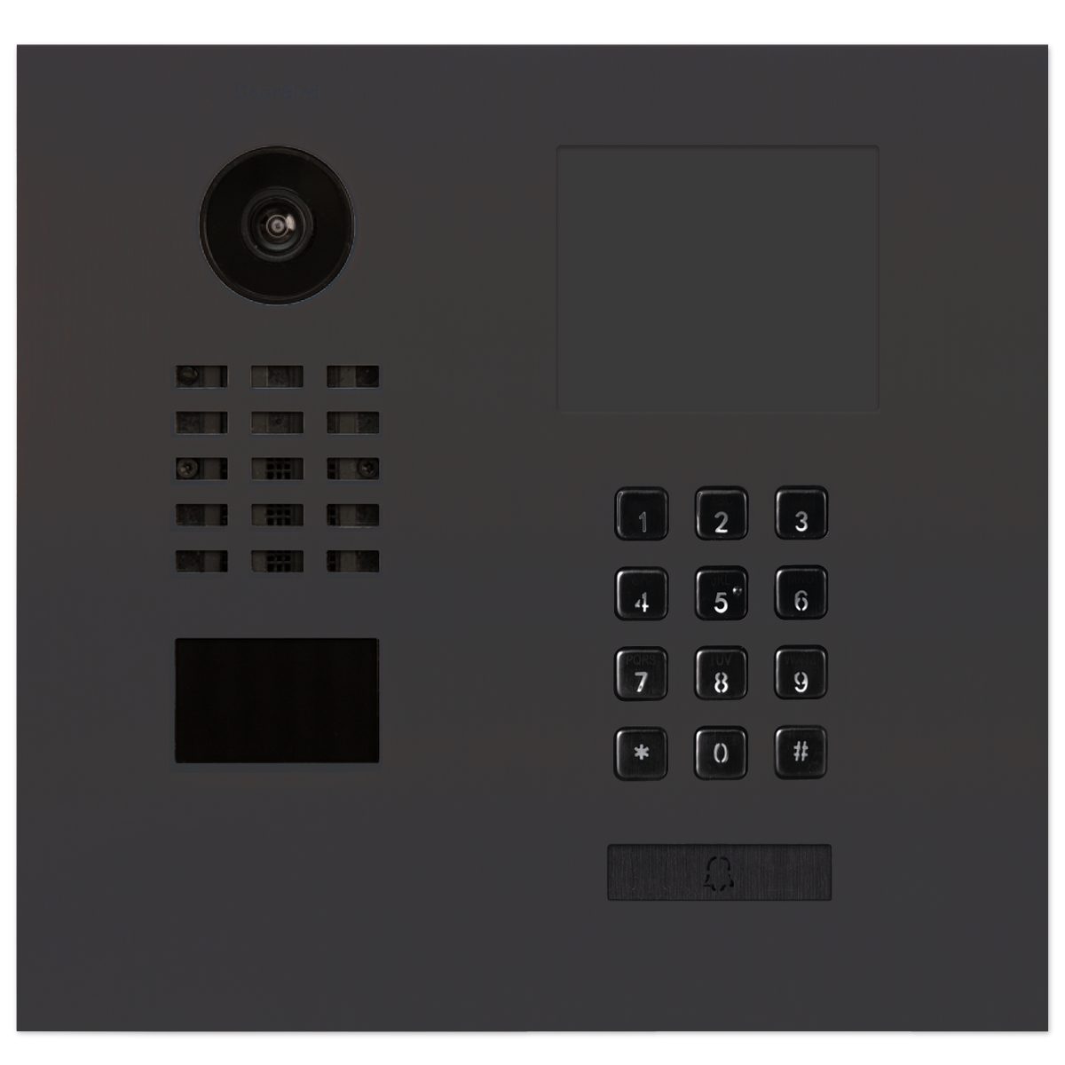 DoorBird DoorBird - Video Türstation D2101KH für Einfamilienhaus mit gravierbarer Blende und Keypad Video-Türsprechanlage (Außenbereich, Haustür, Eingangsbereich, Smarte Video Türsprechanlage mit App-Steuerung, Ethernet / PoE)