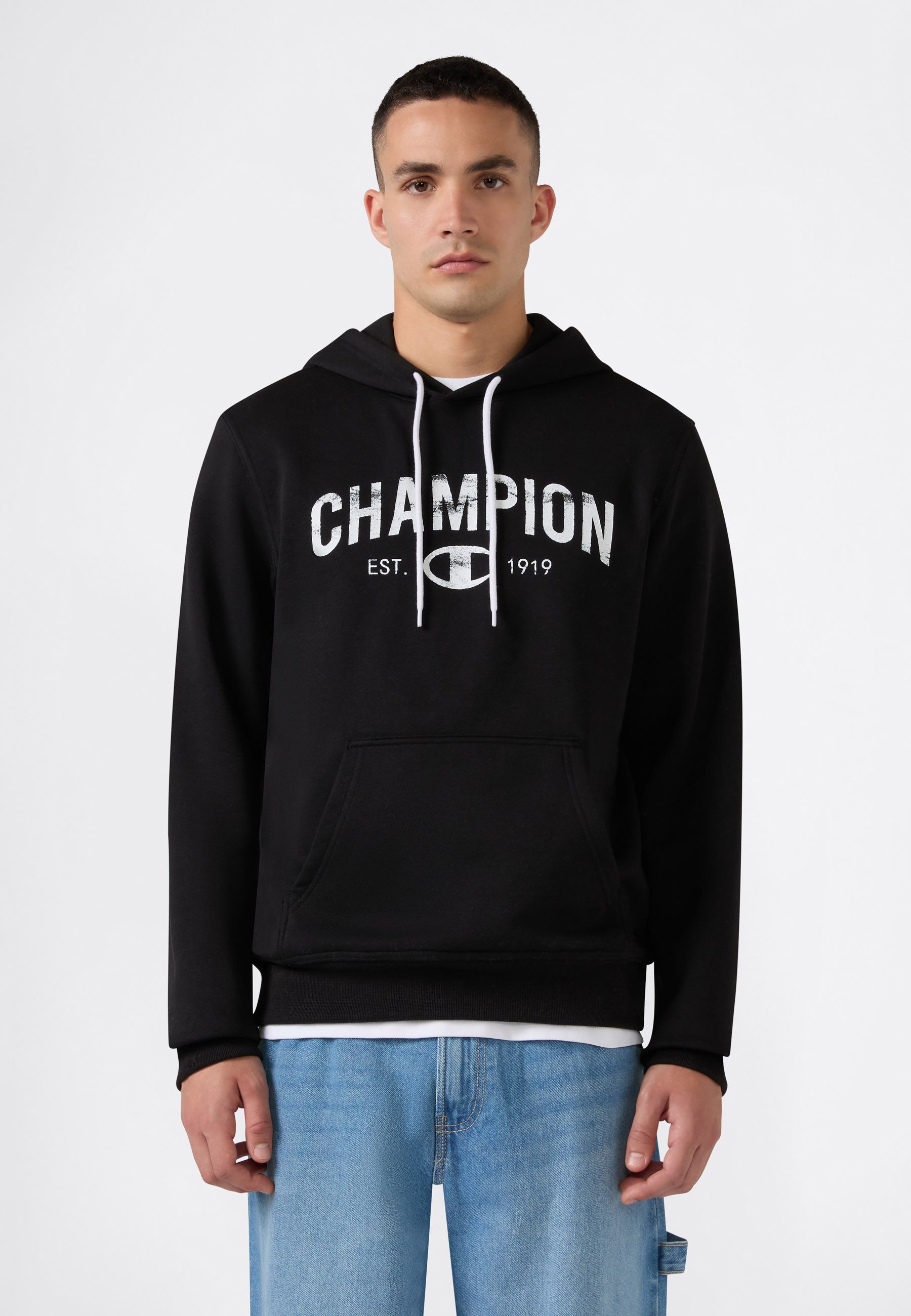 Champion Kapuzensweatshirt SPORTWEAR HOODIE Standard Fit Langarm-Ausführung, aus Baumwolle und Polyester, Standard Fit