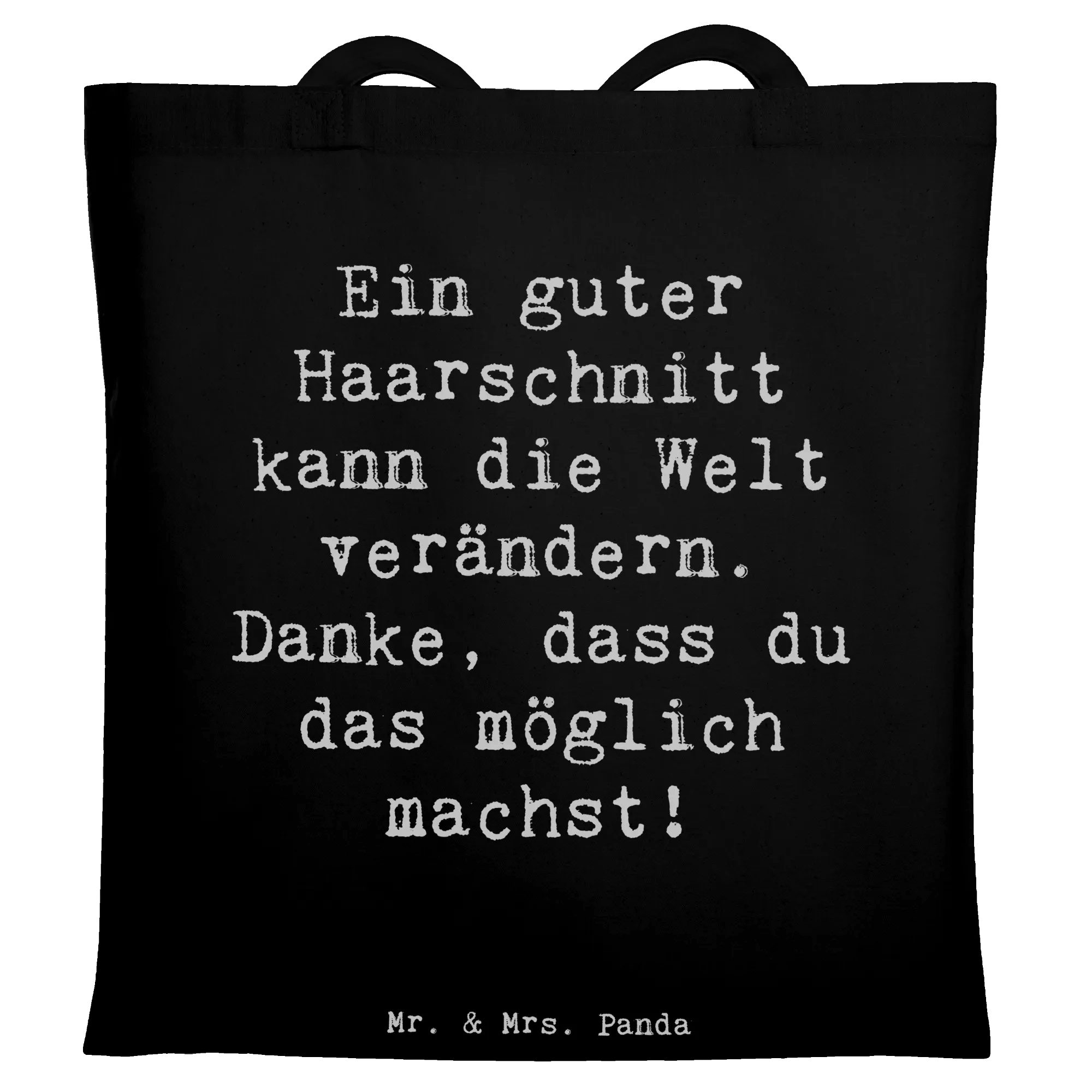 Tragetasche Spruch Friseur Wunder - Schwarz - Geschenk, leidenschaftlicher, Danke