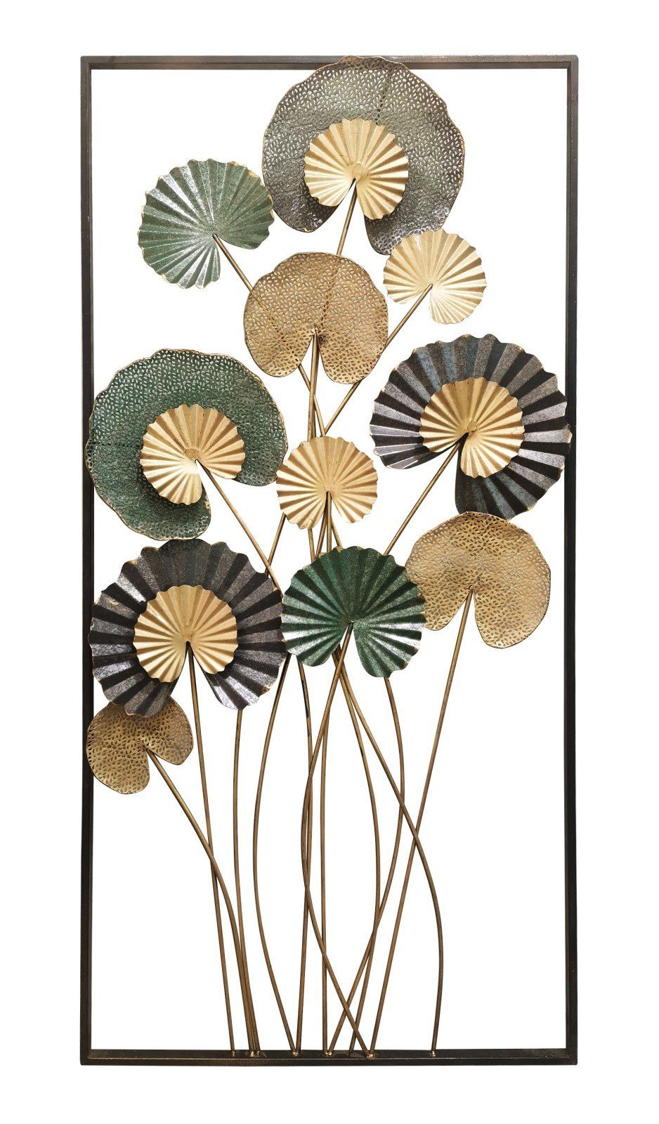Dekoleidenschaft Metallbild 3D Wandbild "Blätter" oder "Gingko" aus Metall, verschiedene Modelle, Blätter, Wanddeko, Wandschmuck, Bild für Wohnzimmer, Flur, Schlafzimmer