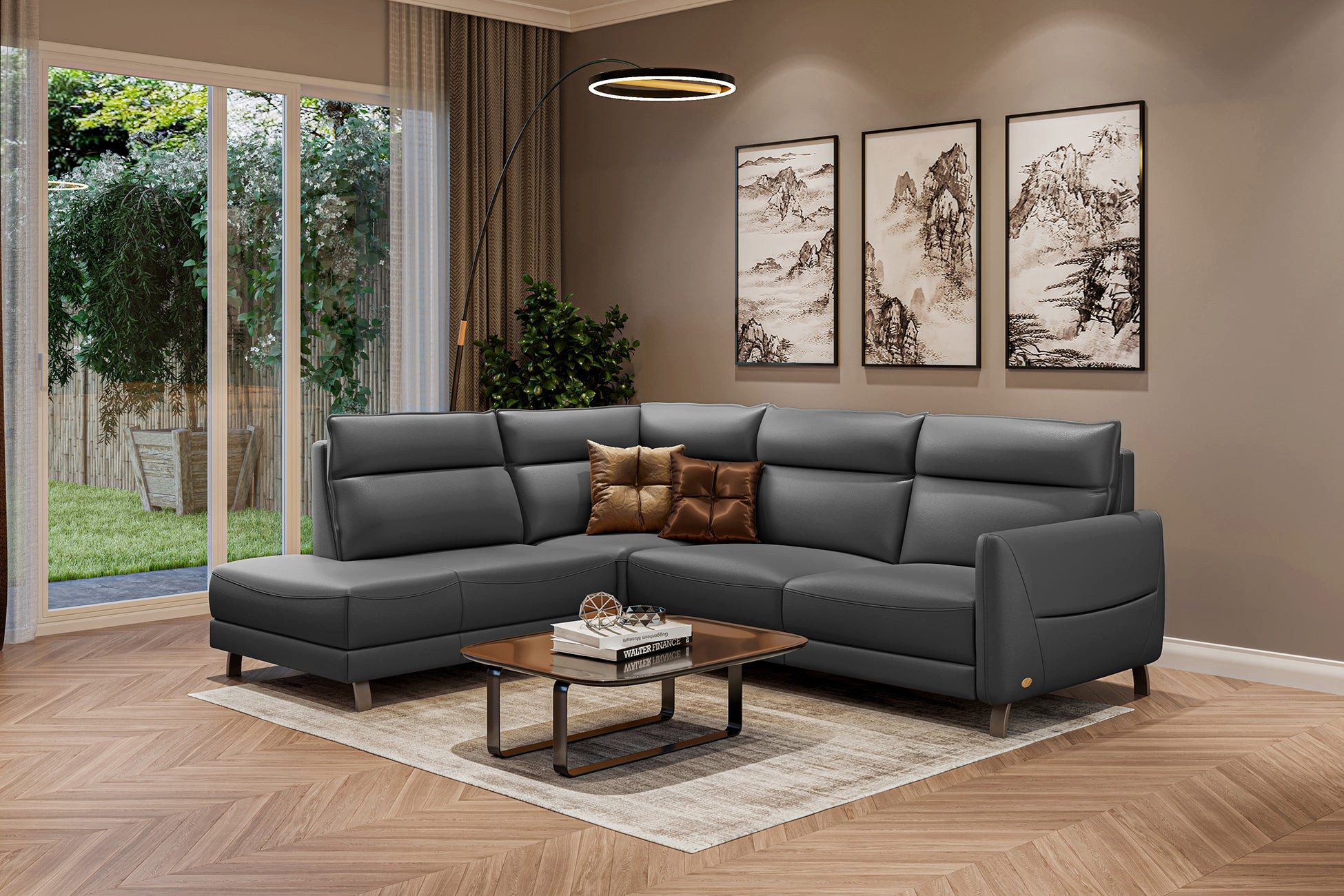 moebeloutlet.de Ecksofa Moebeloutlet.de Italian Luxus Ecksofa Leder - Entspannungsfunktion, Elektrische Relaxfunktion