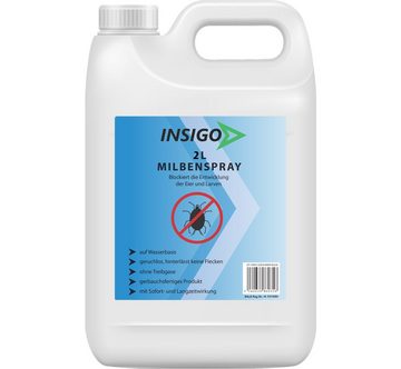 INSIGO Insektenspray Anti Milben-Spray Milben-Mittel Ungezieferspray, 8 l, auf Wasserbasis, geruchsarm, brennt / ätzt nicht, mit Langzeitwirkung