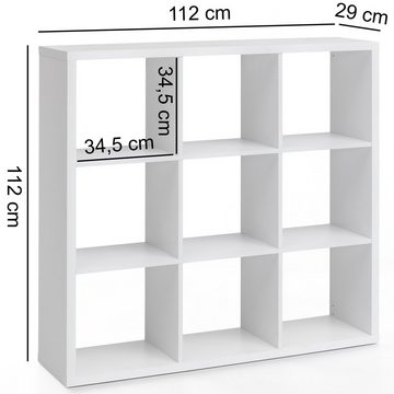 KADIMA DESIGN Bücherregal Würfelregal, Stilvoll & vielseitig mit Raumtrenner-Funktion