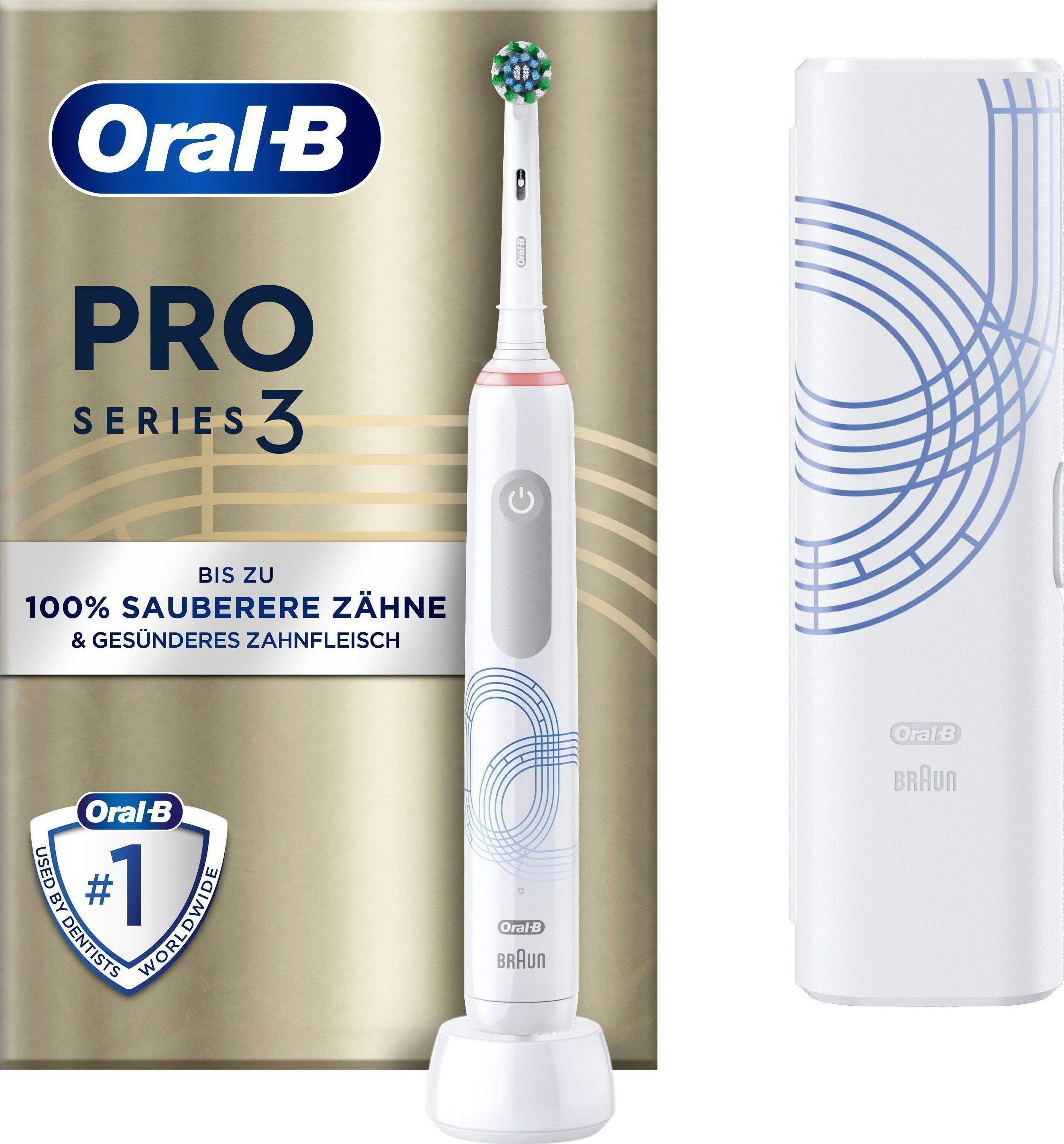 Oral-B Elektrische Zahnbürste Pro 3 3500 Special Edition, Aufsteckbürsten: 1 St., 360°-Andruckkontrolle