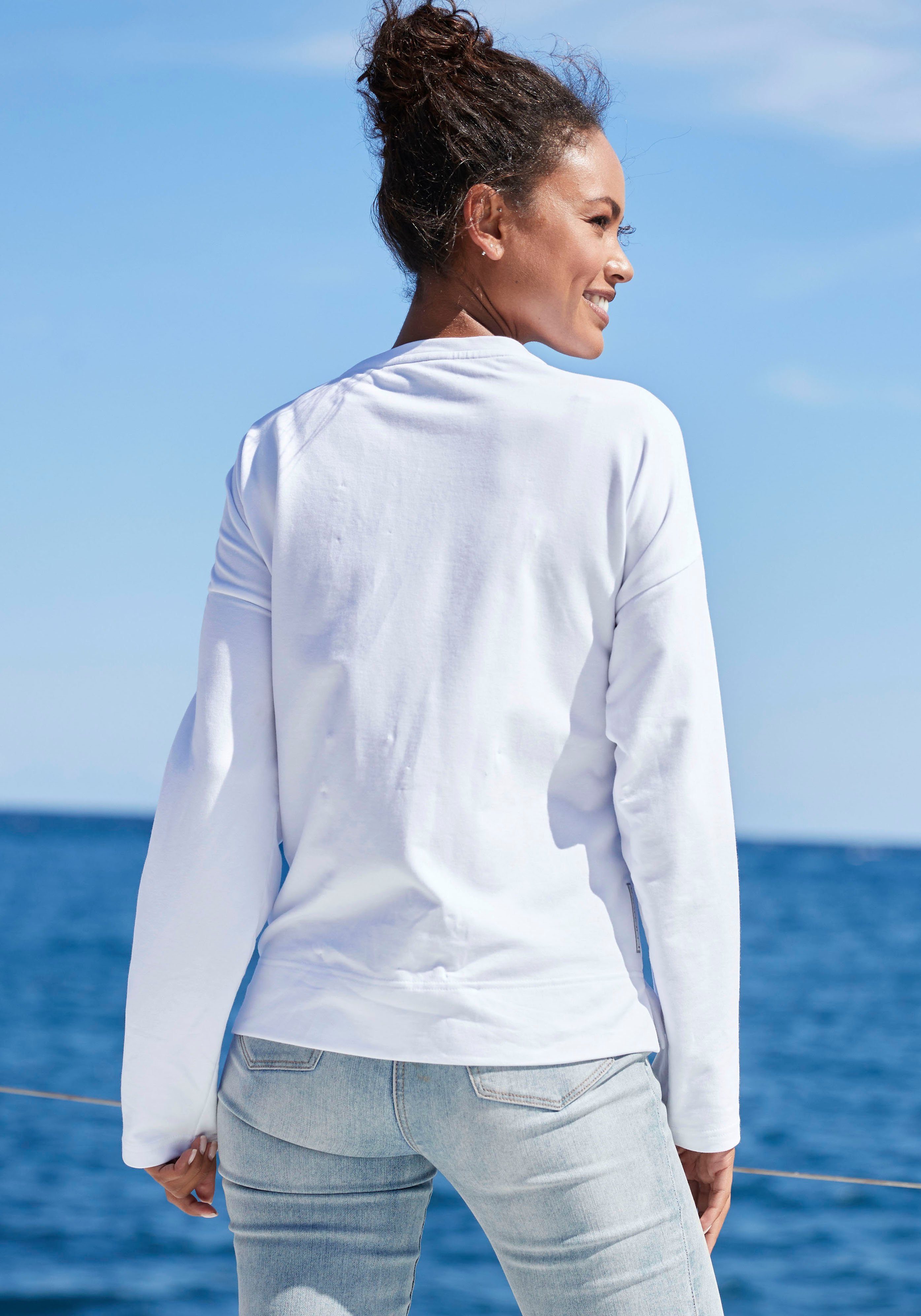 Elbsand Sweatshirt Aliisa mit Logodruck vorne, Basic-Passform, sportlich-casual – Bild 3 von 5