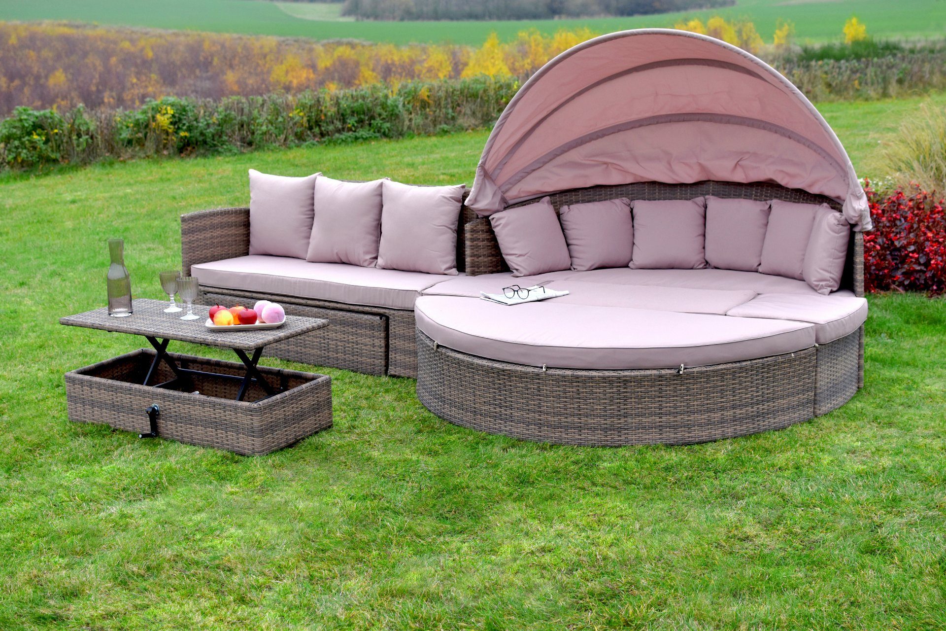 MERXX Garten-Essgruppe Riva, (Set, 24-tlg), Insel, mit Riva Erweiterungsset