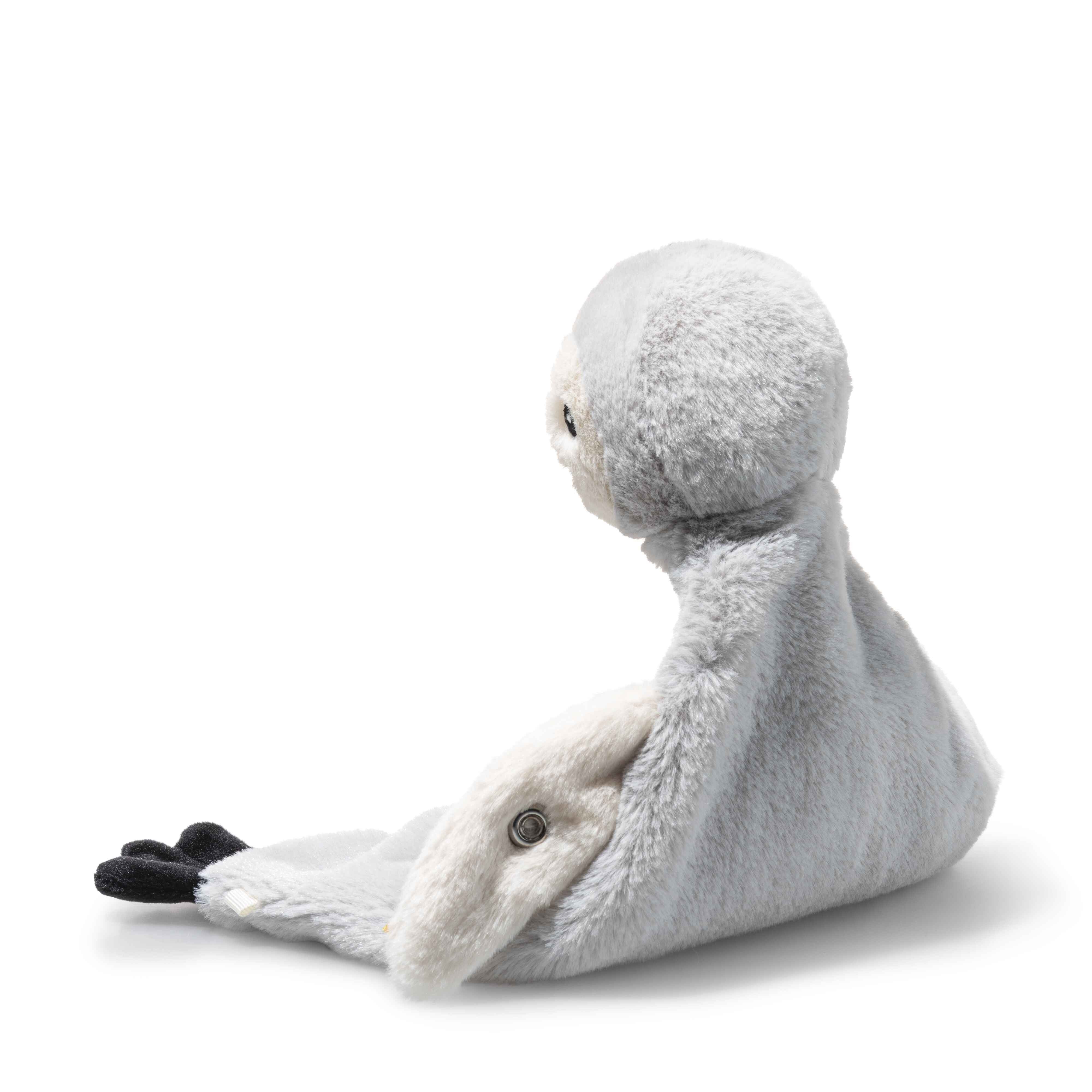 Steiff Schmusetuch Lio Pinguin Schmusetuch, grau/weiß, (1-tlg), mit »Knopf im Ohr«