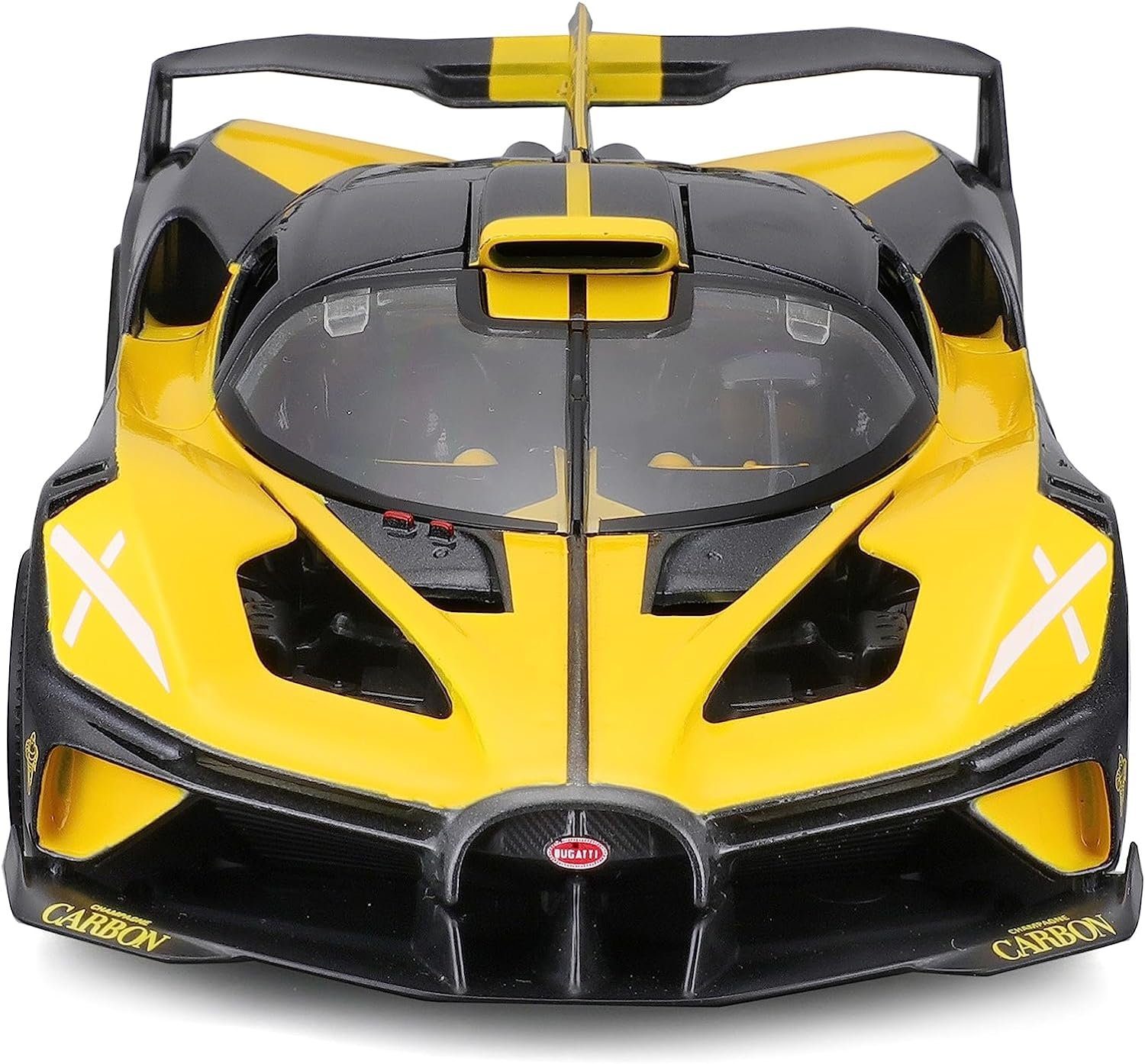 Maisto® Modellauto Bugatti Bolide (gelb), Maßstab 1:24, detailliertes Modell