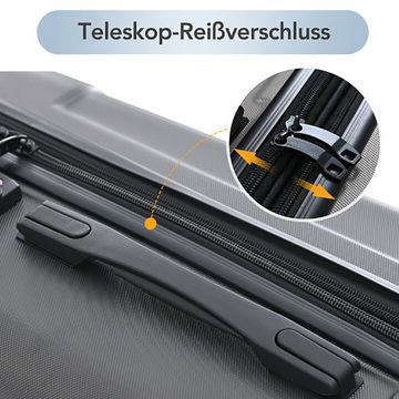 Sweiko Handgepäckkoffer Hartschalen-Handgepäck ABS-Material, Universalrad Doppelrad, Mit TSA-Schloss,XL-42*28*74 cm