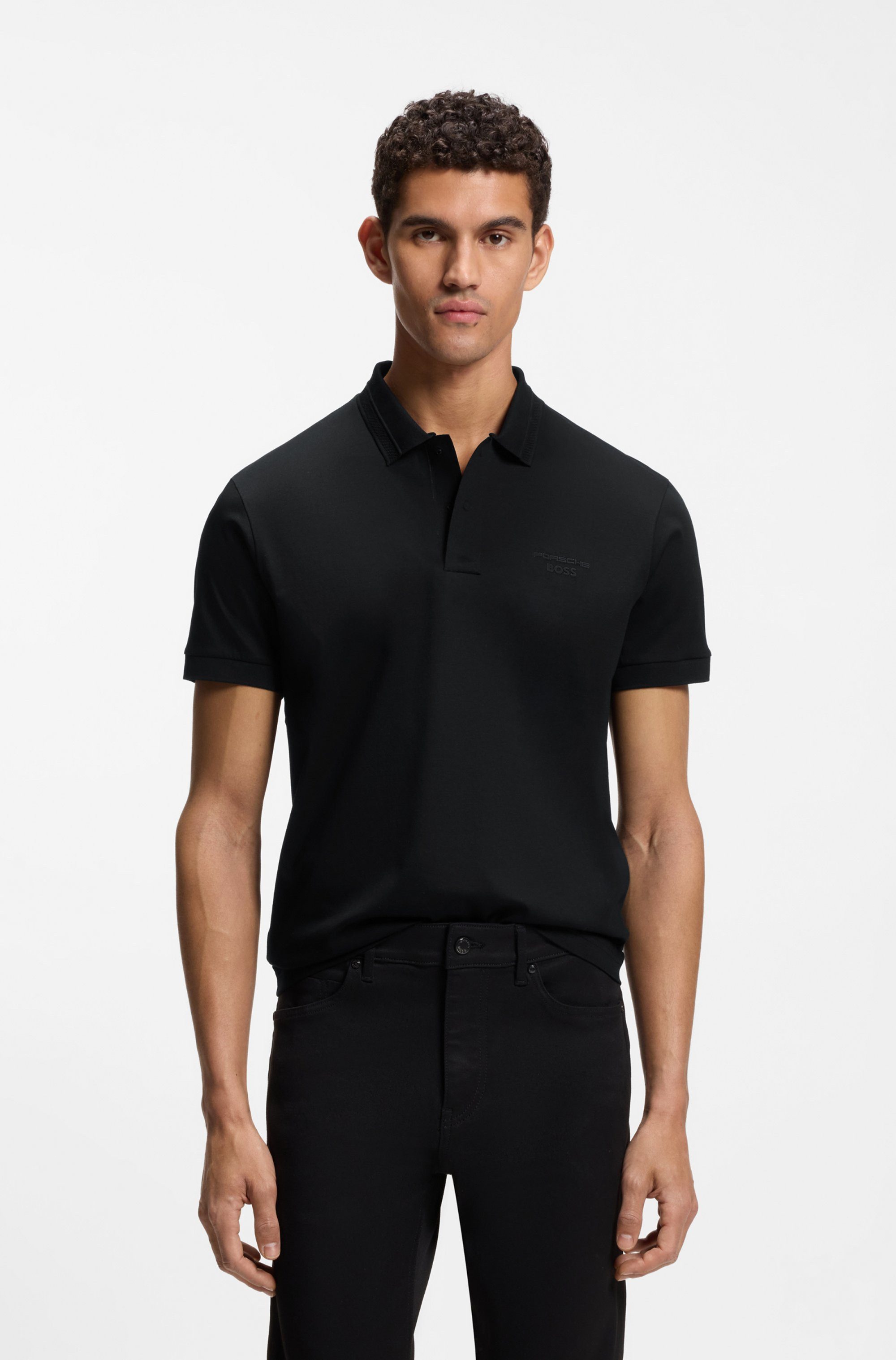 BOSS GREEN Poloshirt Porsche Spirit 70 Capsule Collection Premium Herrenmode Innovative Geruchskontroll-Technologie HEIQ MINT
