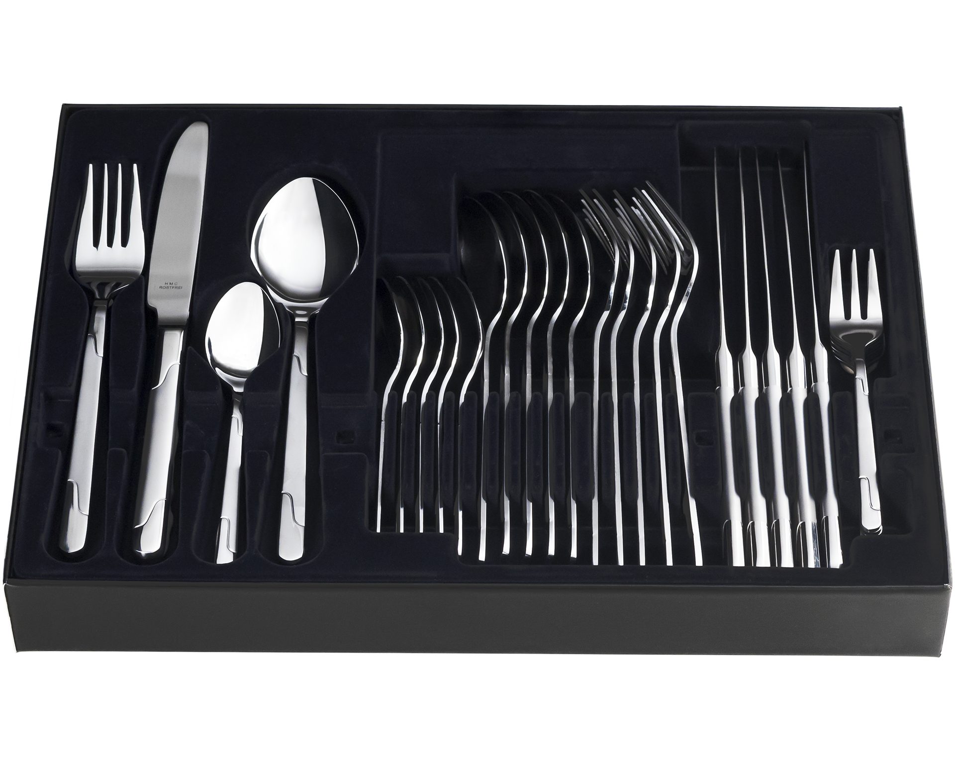 KING Besteck-Set »HMC« (31-tlg), 6 Personen, Edelstahl 18/0, 2,5 mm, Edelstahl 18/0, inkl. Besteck-Etui, für 6 Personen