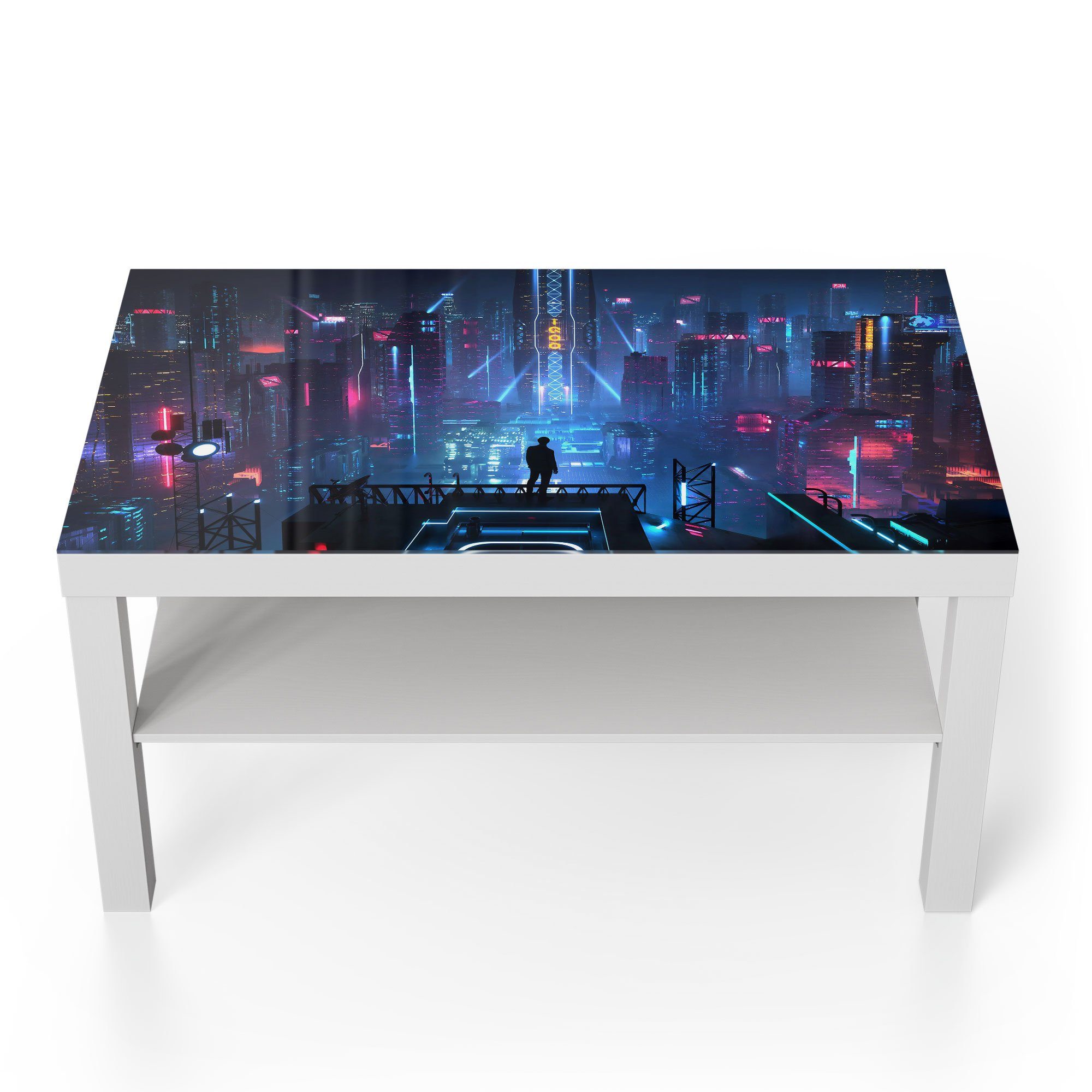 DEQORI Couchtisch 'Cyberpunk Stadt bei Nacht', günstig online kaufen