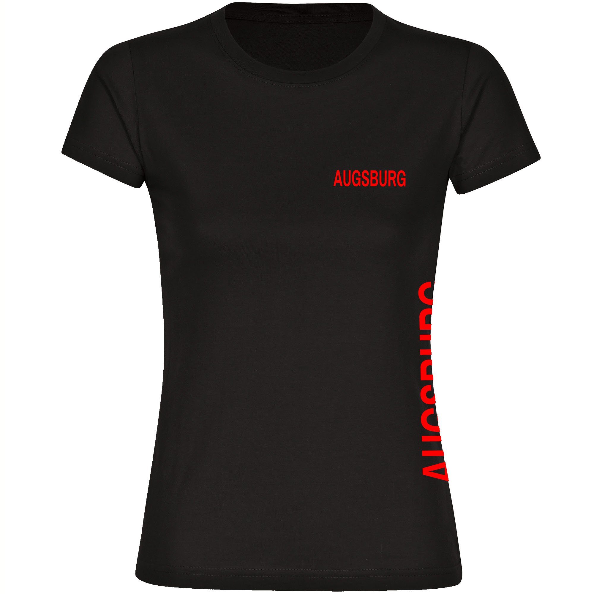 multifanshop T-Shirt Damen Augsburg - Brust & Seite - Frauen