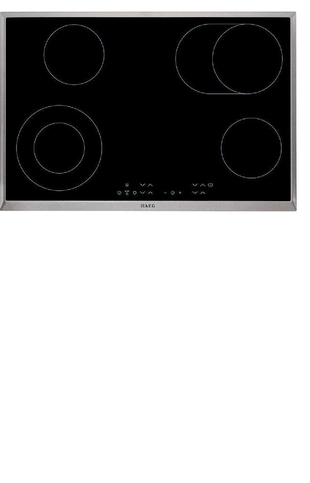 AEG Elektro-Kochfeld von SCHOTT CERAN® HK834060XB, AEG HK834060XB autarkes  Ceranfeld 80cm