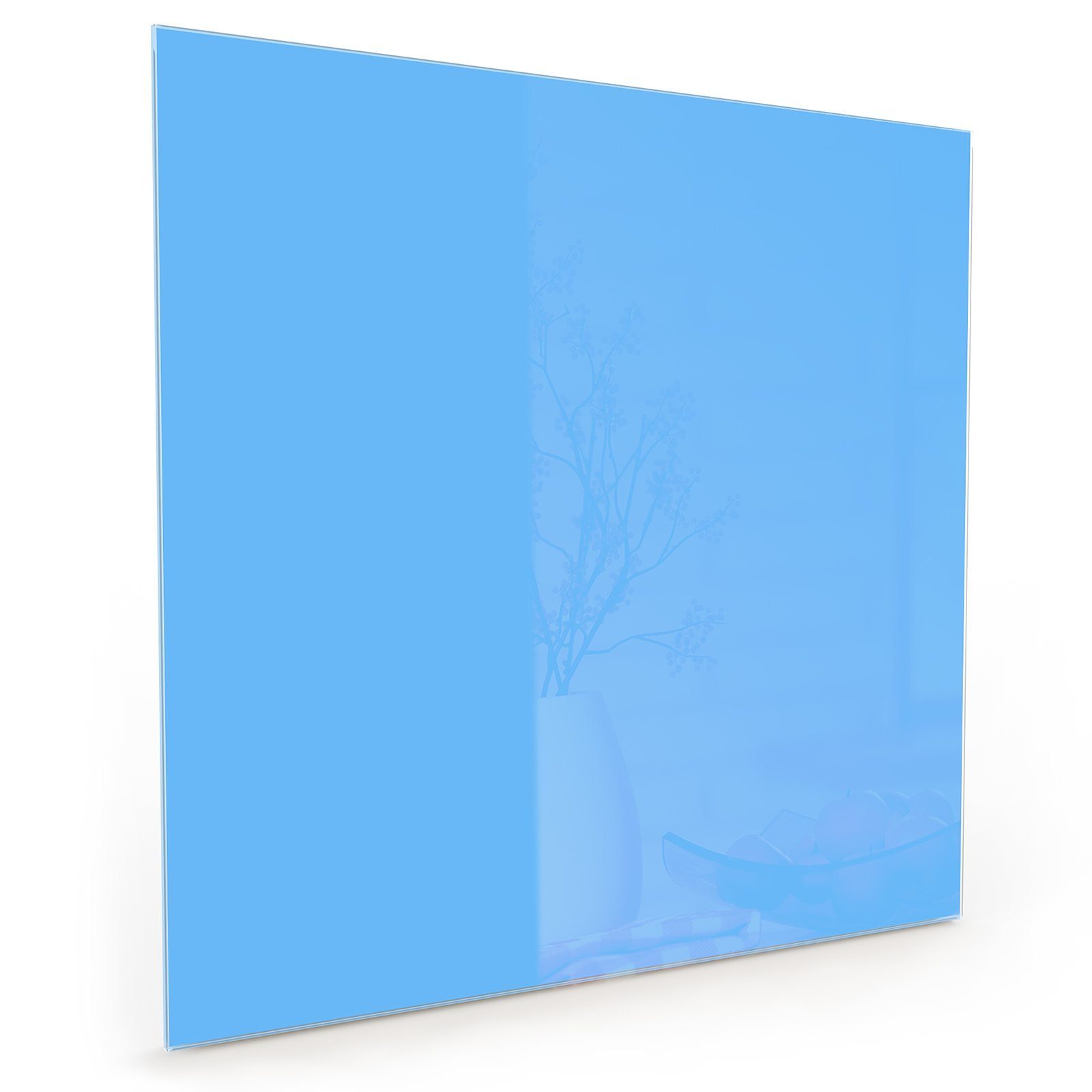 Primedeco Küchenrückwand Spritzschutz Glas Himmelblauer Hintergrund