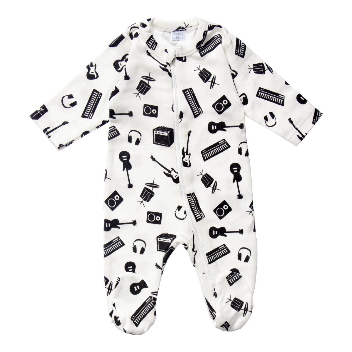 PINOKIO Strampler Musikinstrumente Unisex Kinder Einteiler, Overall, Babyanzug, Babyoverall, Babyanzug